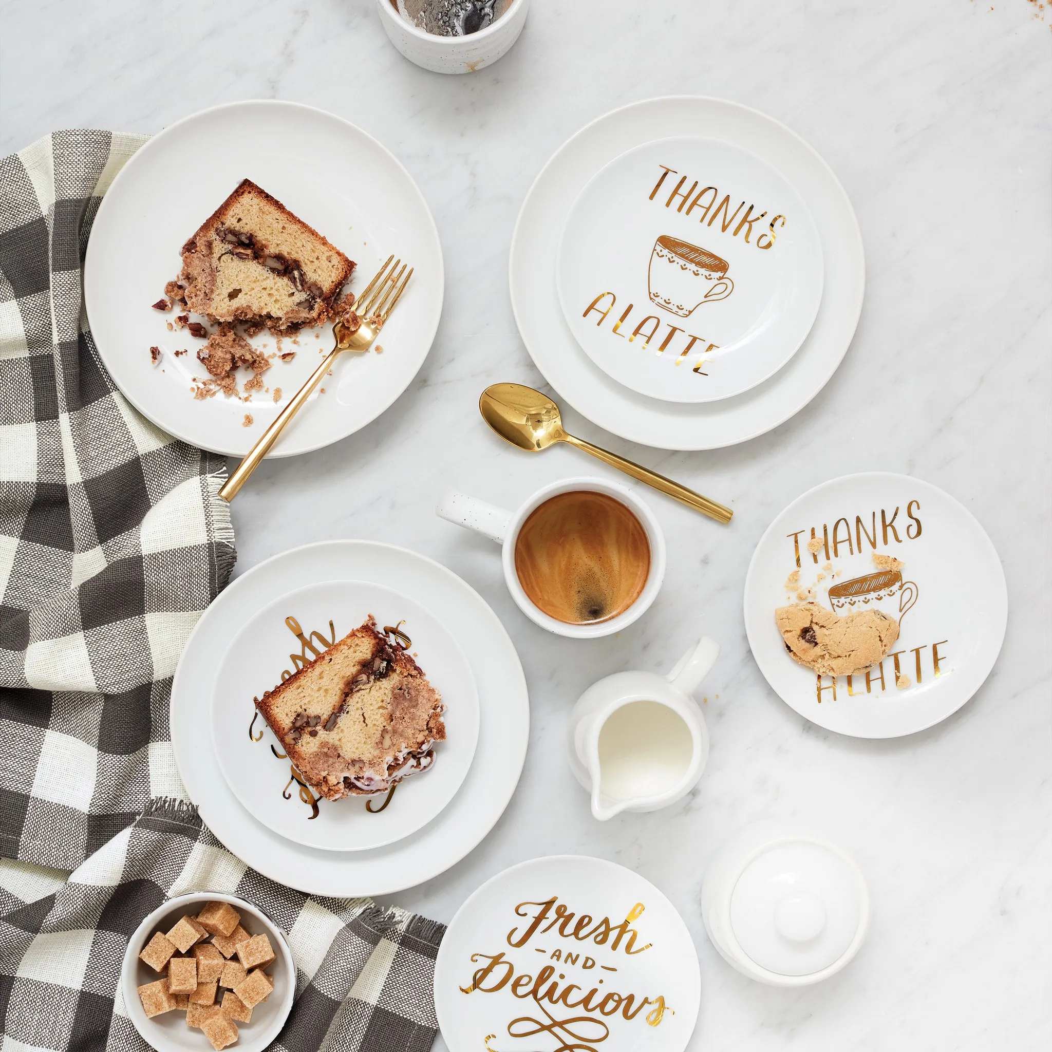 16-Piece Porcelain Coupe Dinnerware Set - White - Image 3