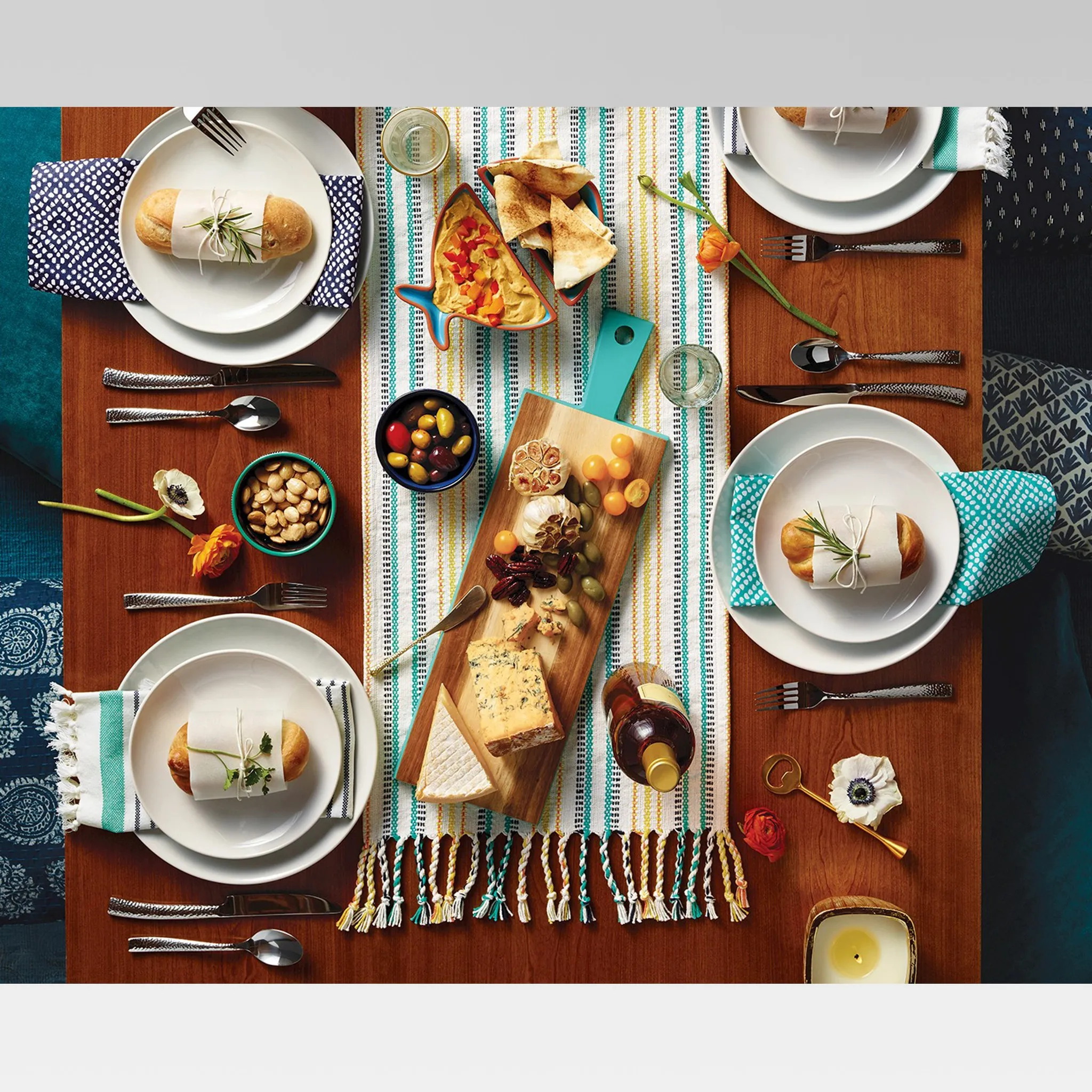 16-Piece Porcelain Coupe Dinnerware Set - White - Image 5