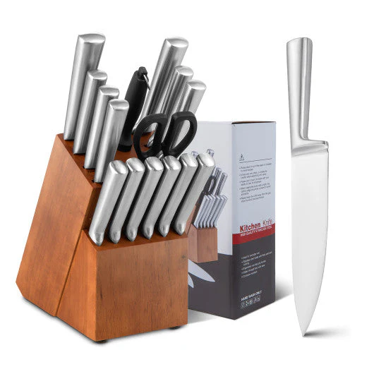 16-Piece Stainless Steel Kitchen Knife Set With Sharpener - Image 4