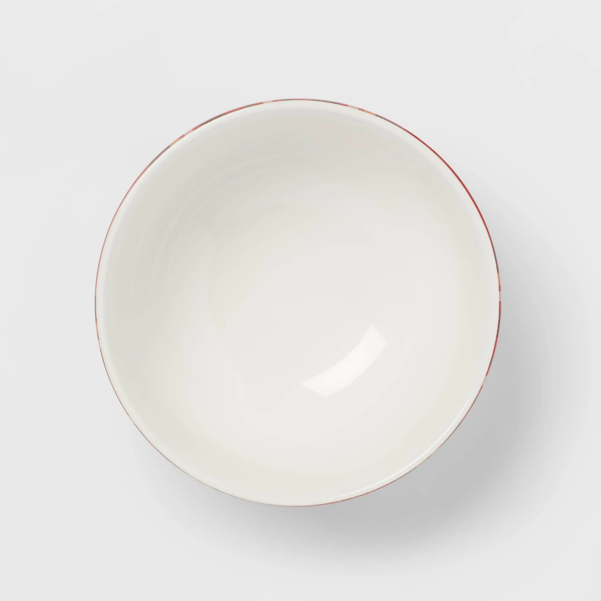 16oz 4pk Porcelain Plaid Bowls - Image 2