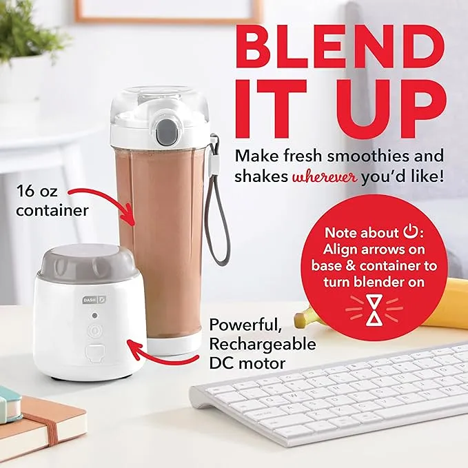 16oz Portable USB Blender Bundle W/ Bonus Jar - White - Image 3