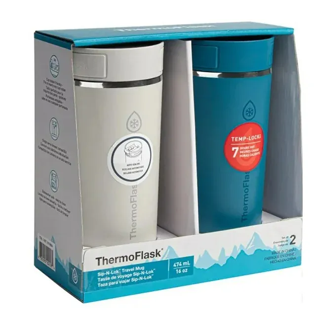 16oz. Coffee Travel Mug with Sip-N-Lock Lid, 2-pack - Image 2