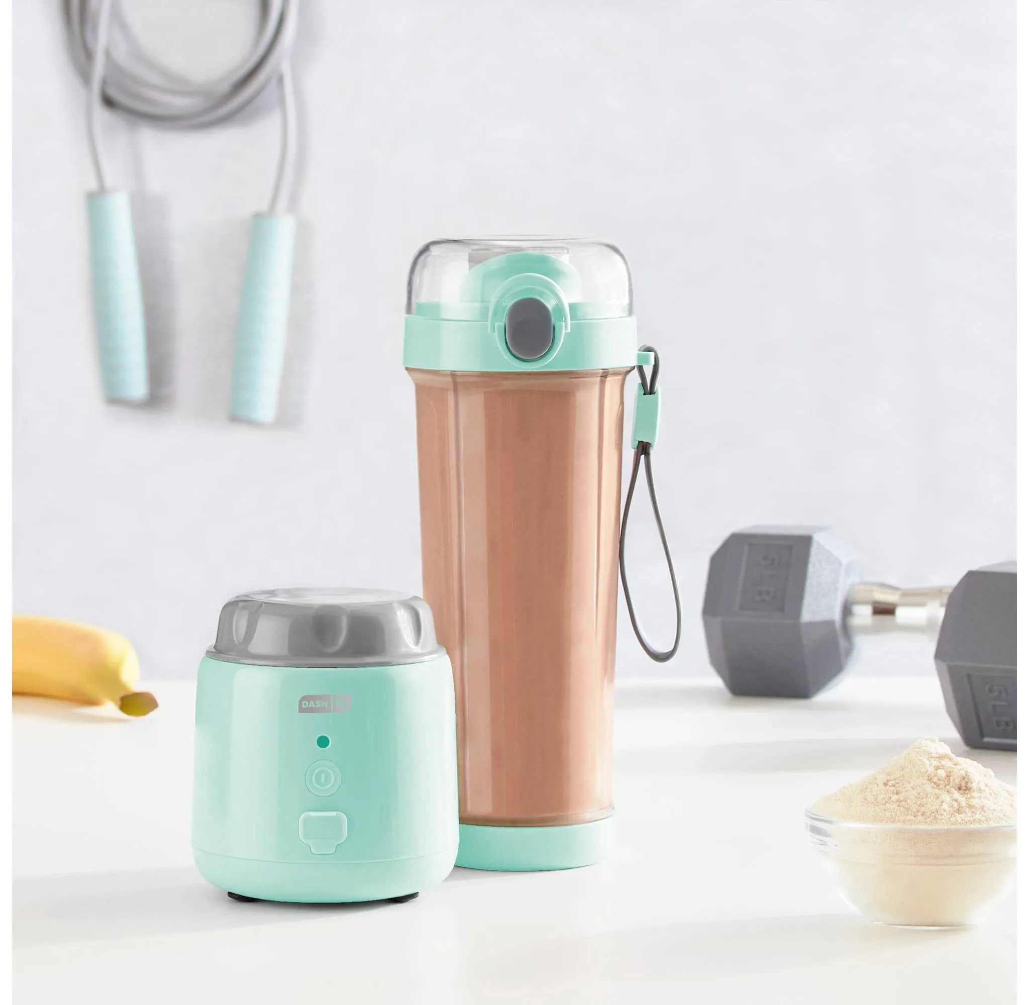 16oz Personal Portable USB-C Blender - Aqua Blue - Image 3