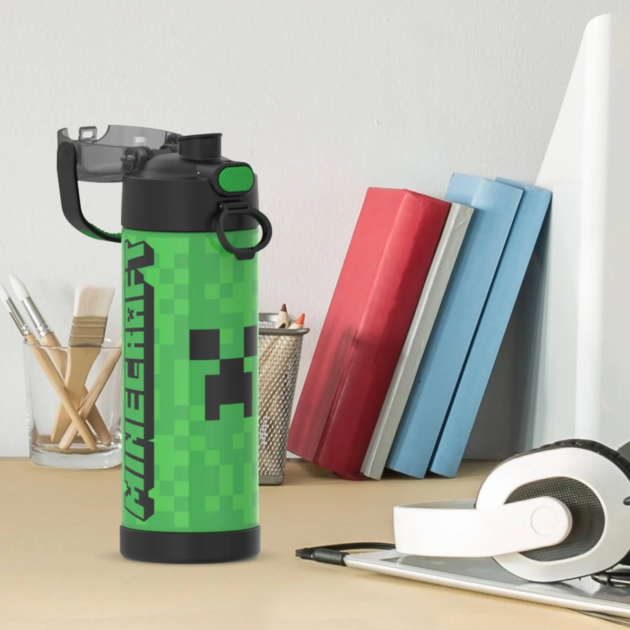 16oz Vacuum Insulated Stainless Steel Water Bottle - Minecraft - Image 2