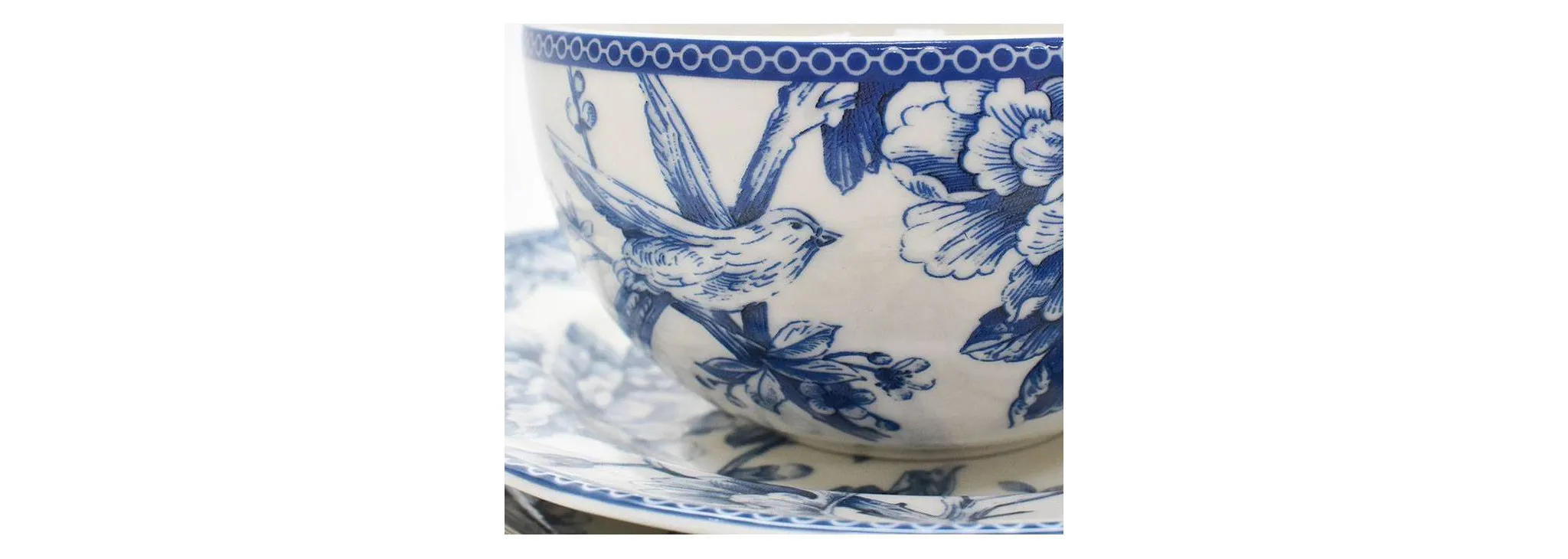 16pc Porcelain Adelaide Dinnerware Set Blue - Image 5