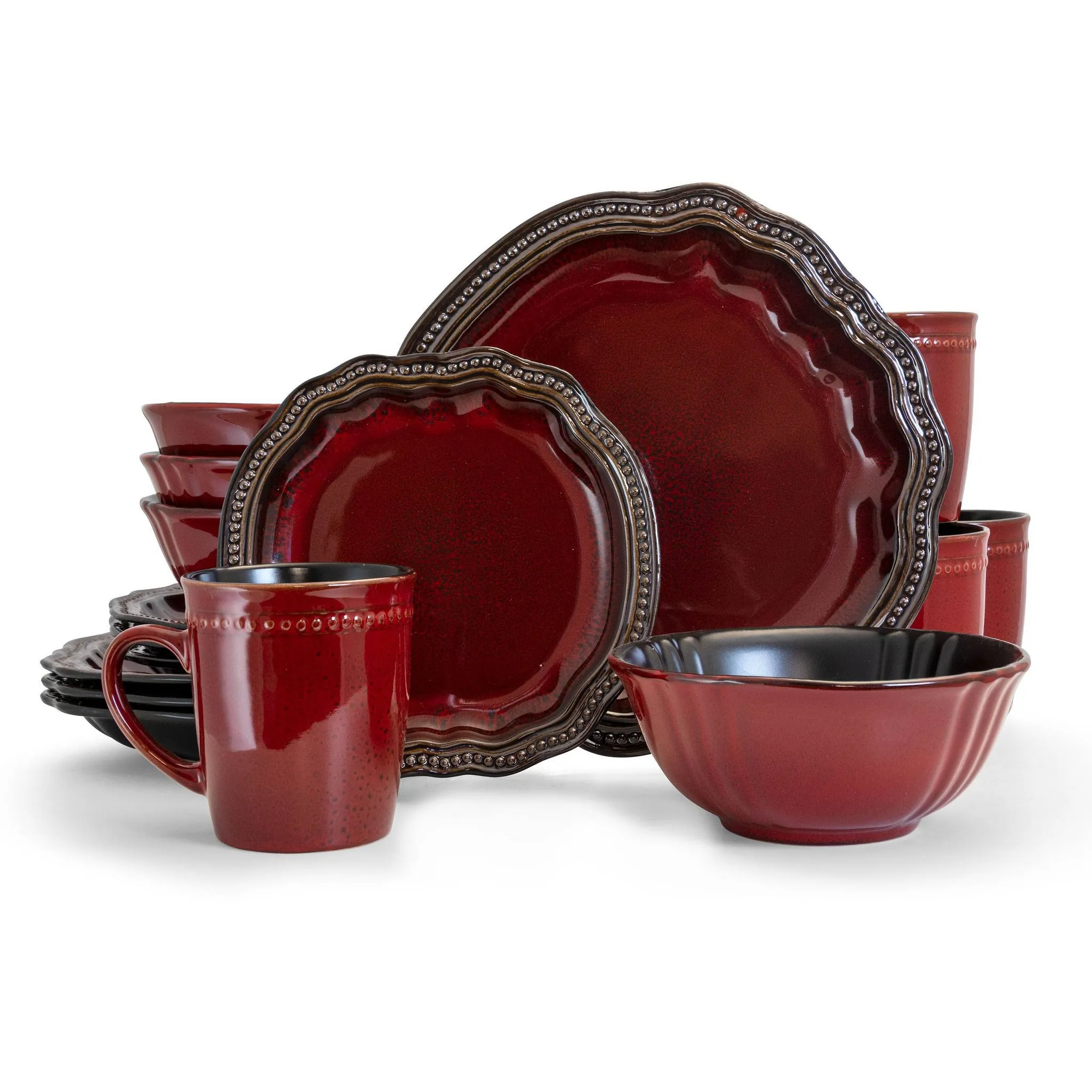 16pc Stoneware Dinnerware Set - Ruby Lagoon - Image 2