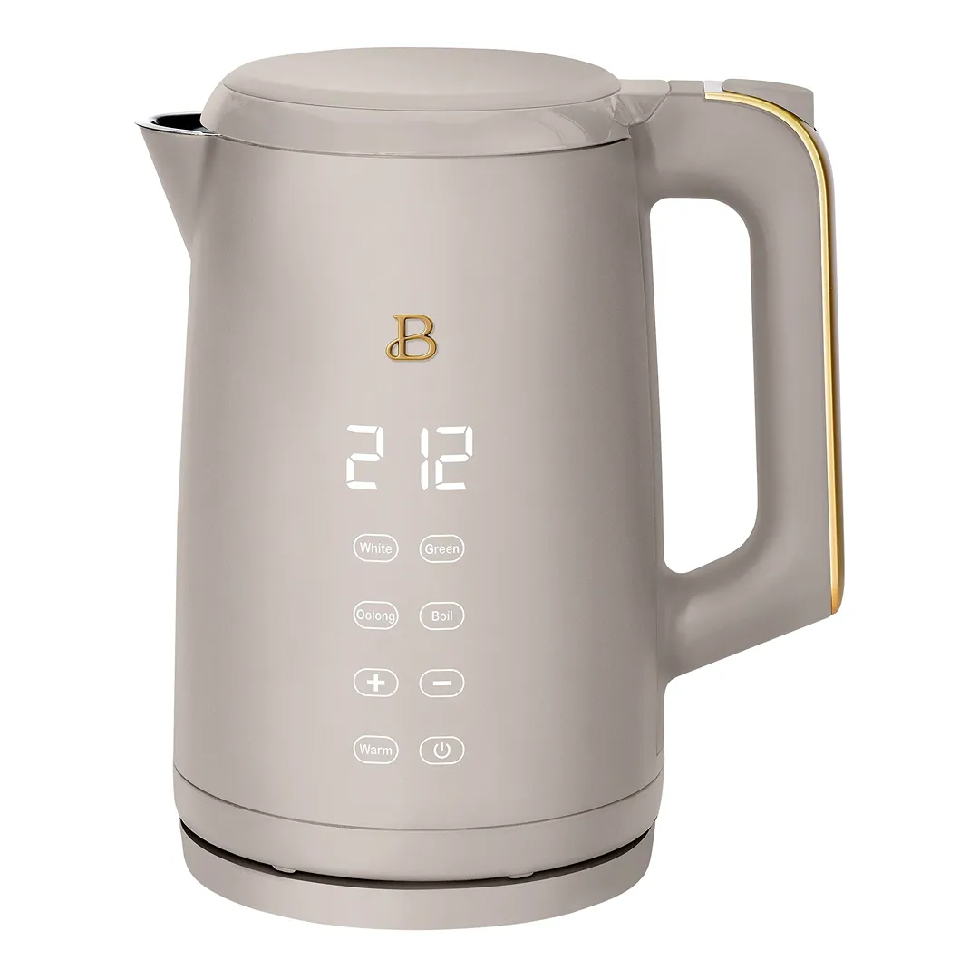 1.7-Liter Electric Kettle 1500 W with One-Touch Activation by Drew Barrymore - Porcini Taupe