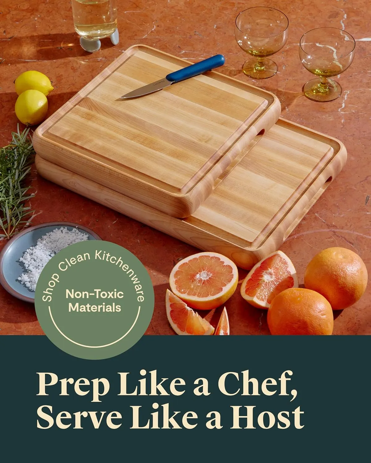17” Prep & Serve Butcher Block - Maple - Image 5