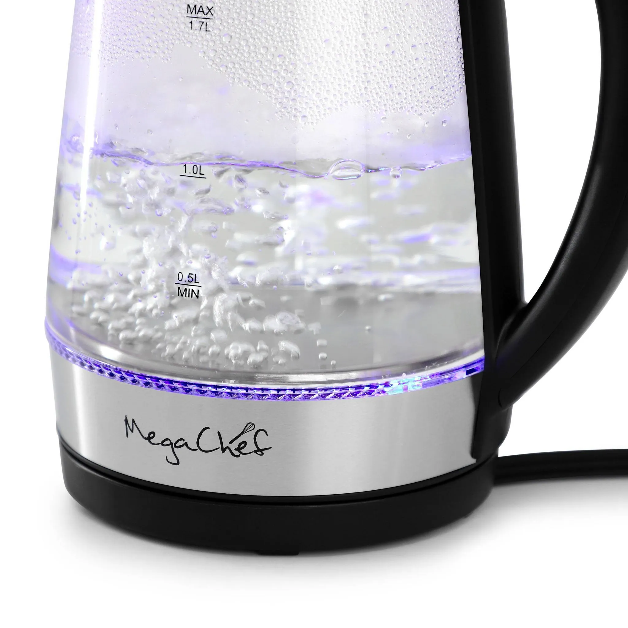 1.7L Glass & Stainless Steel Electric Tea Kettle - Image 2