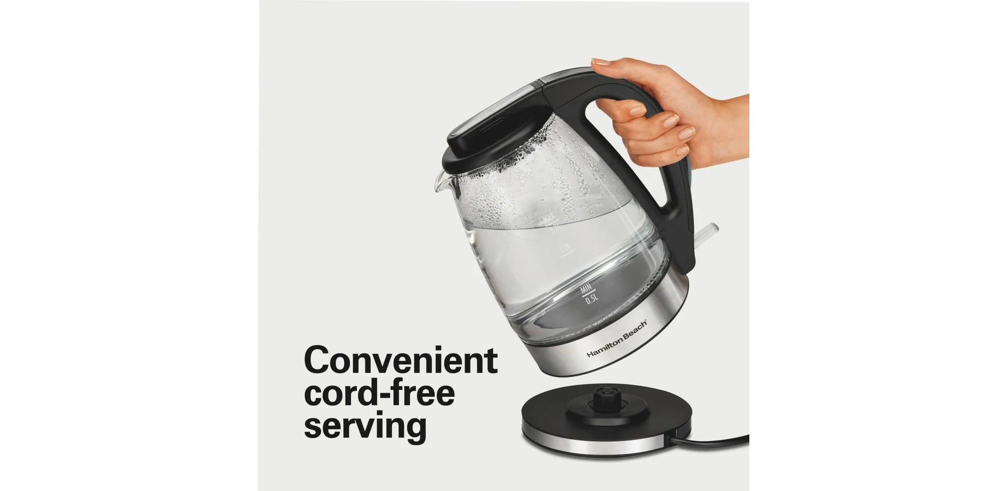 1.7L Illuminated Glass Kettle - 40869: Electric Water Boiler, Overheat Protection, Cordless, LED Indicator - Image 5