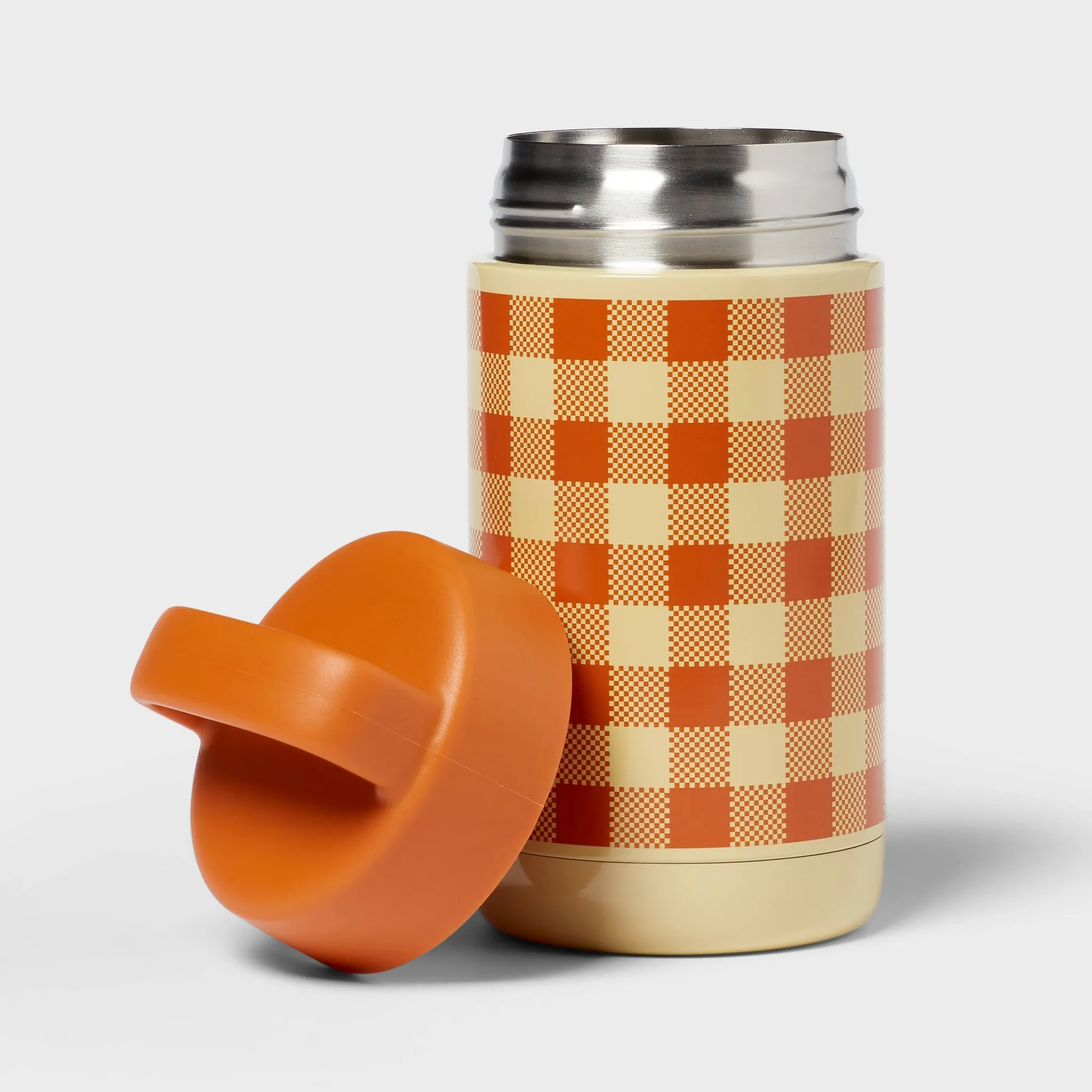 17oz Stainless Steel Vacuum Food Jar - Red/Cream Plaid - Image 3