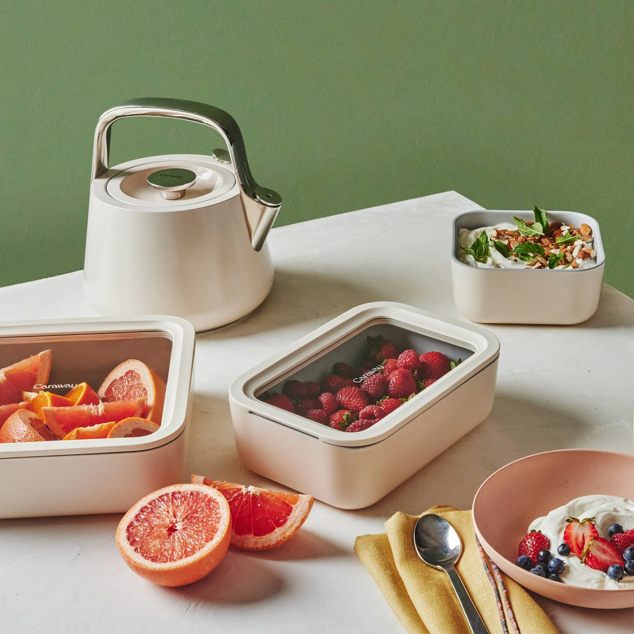 13-piece Glass Food Storage Set - Cream - Image 9