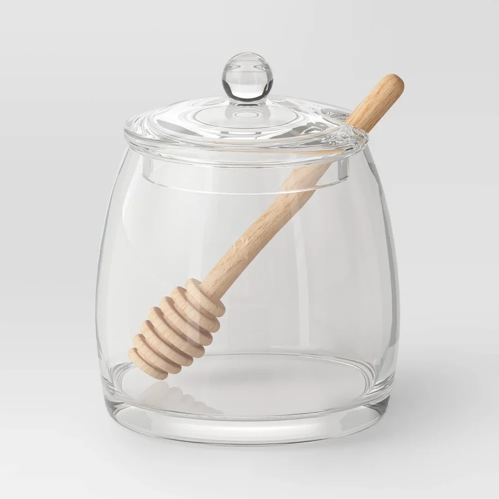 18.5 fl oz 3pc Honey Pot Glass Food Storage Container - Image 4
