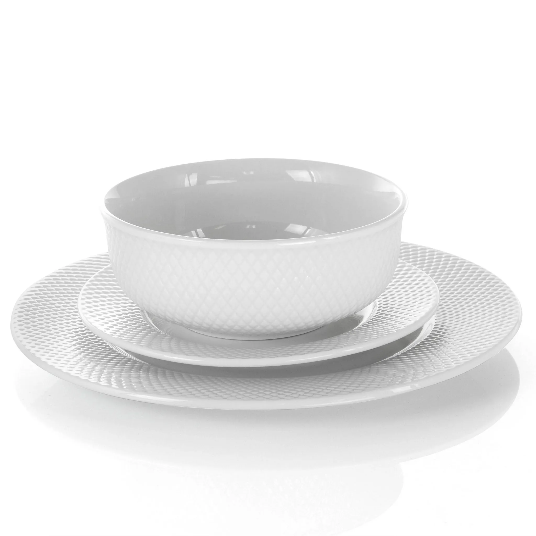 18pc Round Dinnerware Set - Service for 4 - Image 4