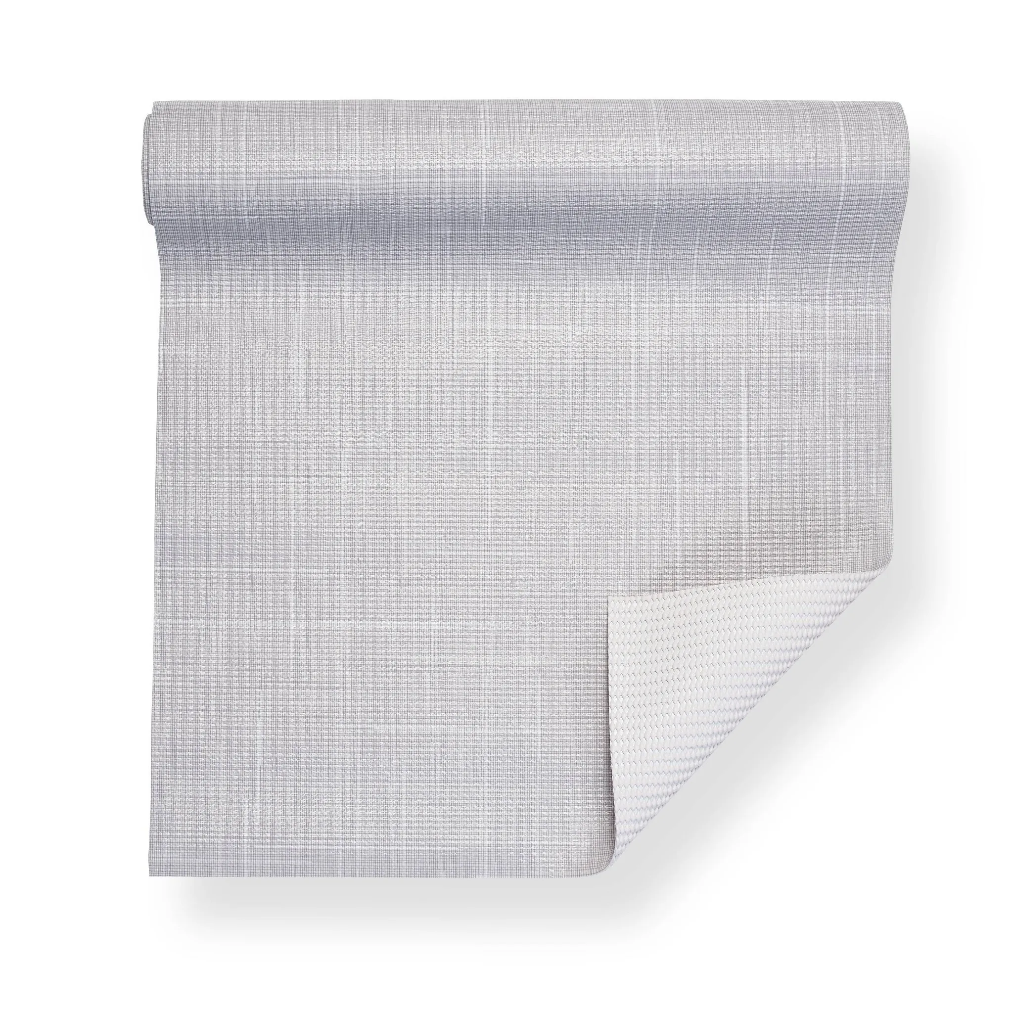 18"x6ft Grip Prints Premium Shantung Pearl Gray Shelf Liner: Non-Adhesive Basket Weave, Spot Clean, 72" Length - Image 2