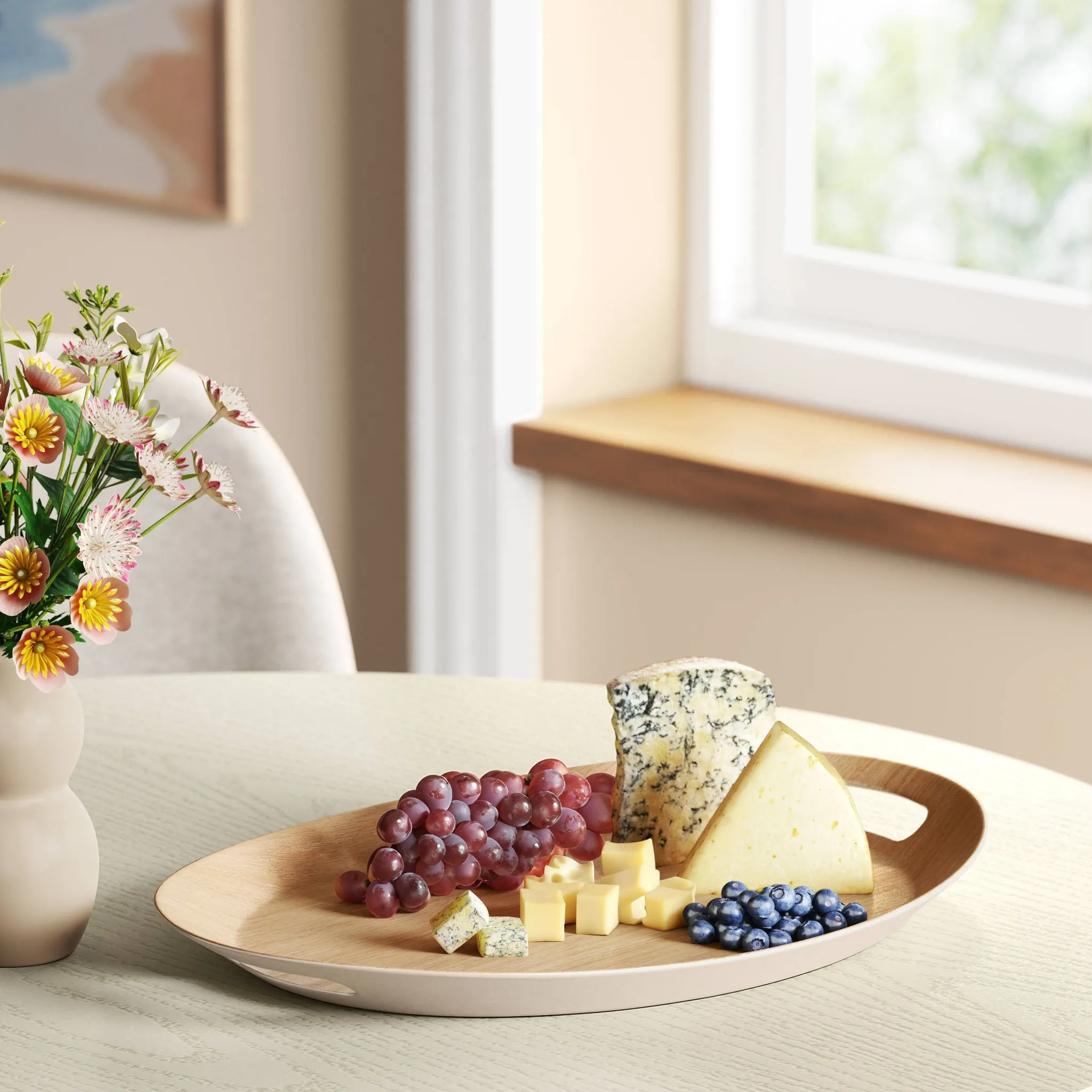19" Melamine Serving Tray with Handle - Image 3