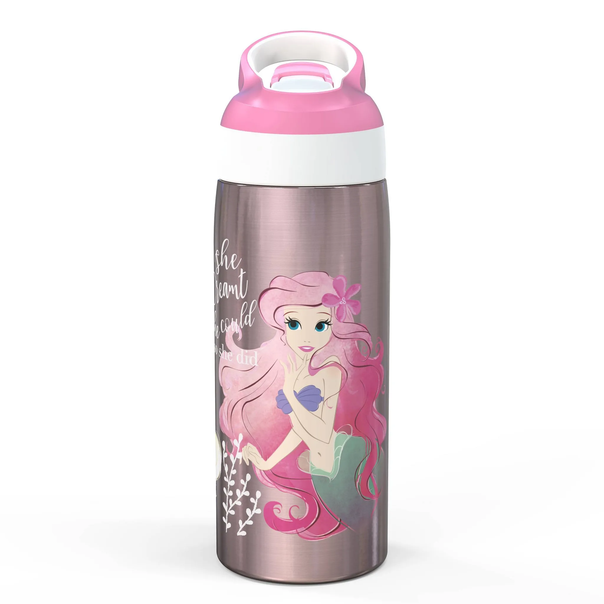 19oz Stainless Steel Double Wall Water Bottle - : Kids Disney Princess, Pink, Dishwasher-Safe, Cold Beverages