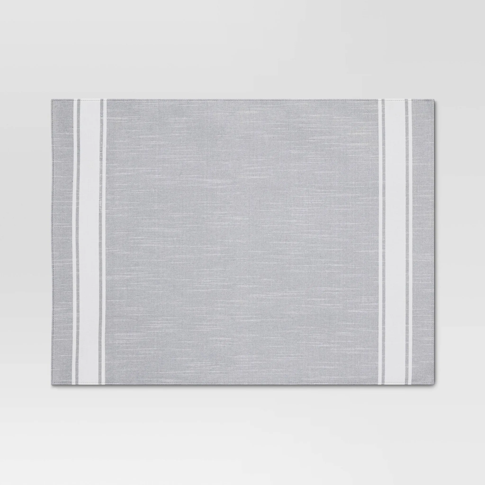 19"x14" Cotton Striped Placemat - Gray