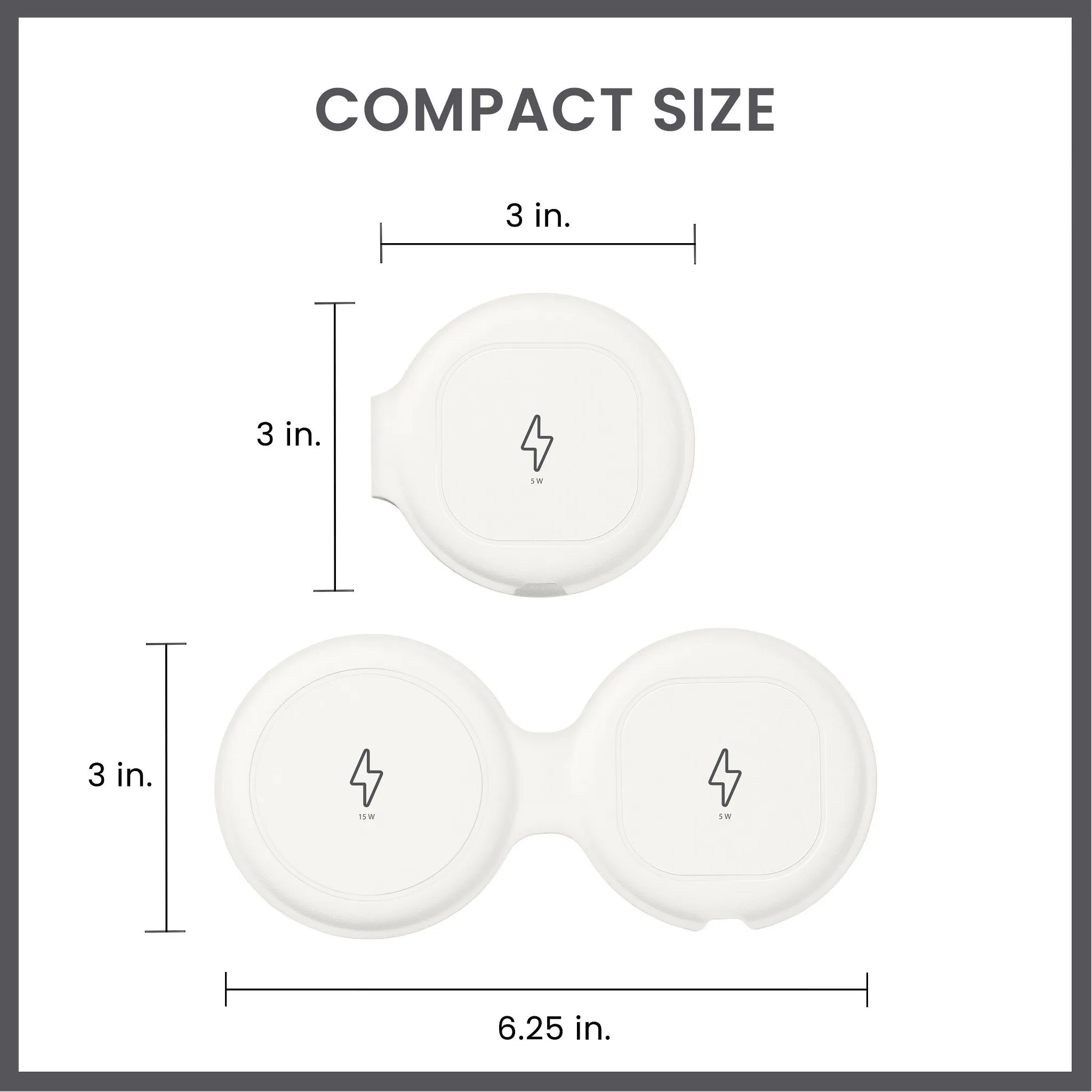 2 Device Magnetic 15W Wireless Charger: Magnetic Mount, Cord Length 3 ft - Image 5
