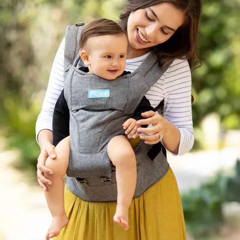 2-in-1 Baby Carrier Hip Seat - Gray - Image 2