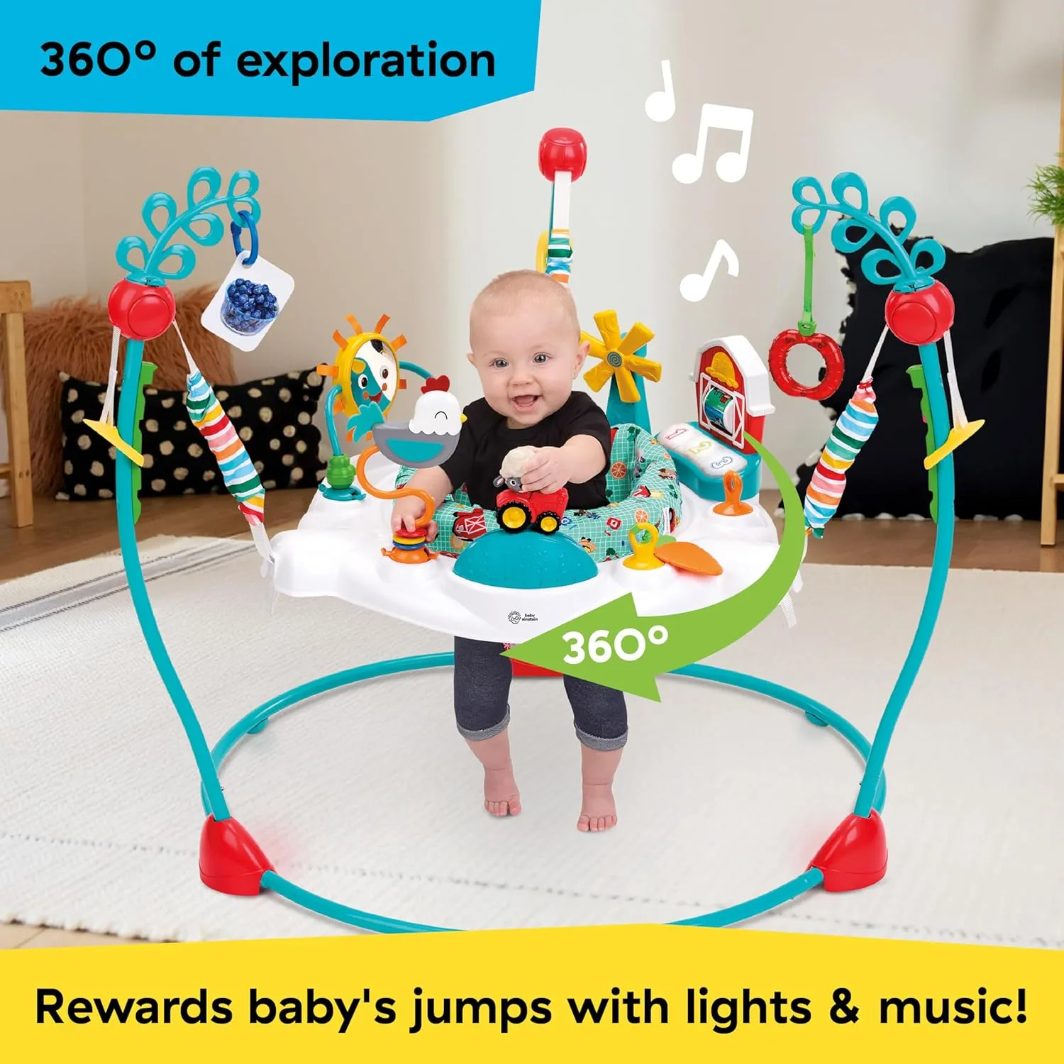 2-in-1 Baby Jumper Activity Center - Farm Explorers - Image 4