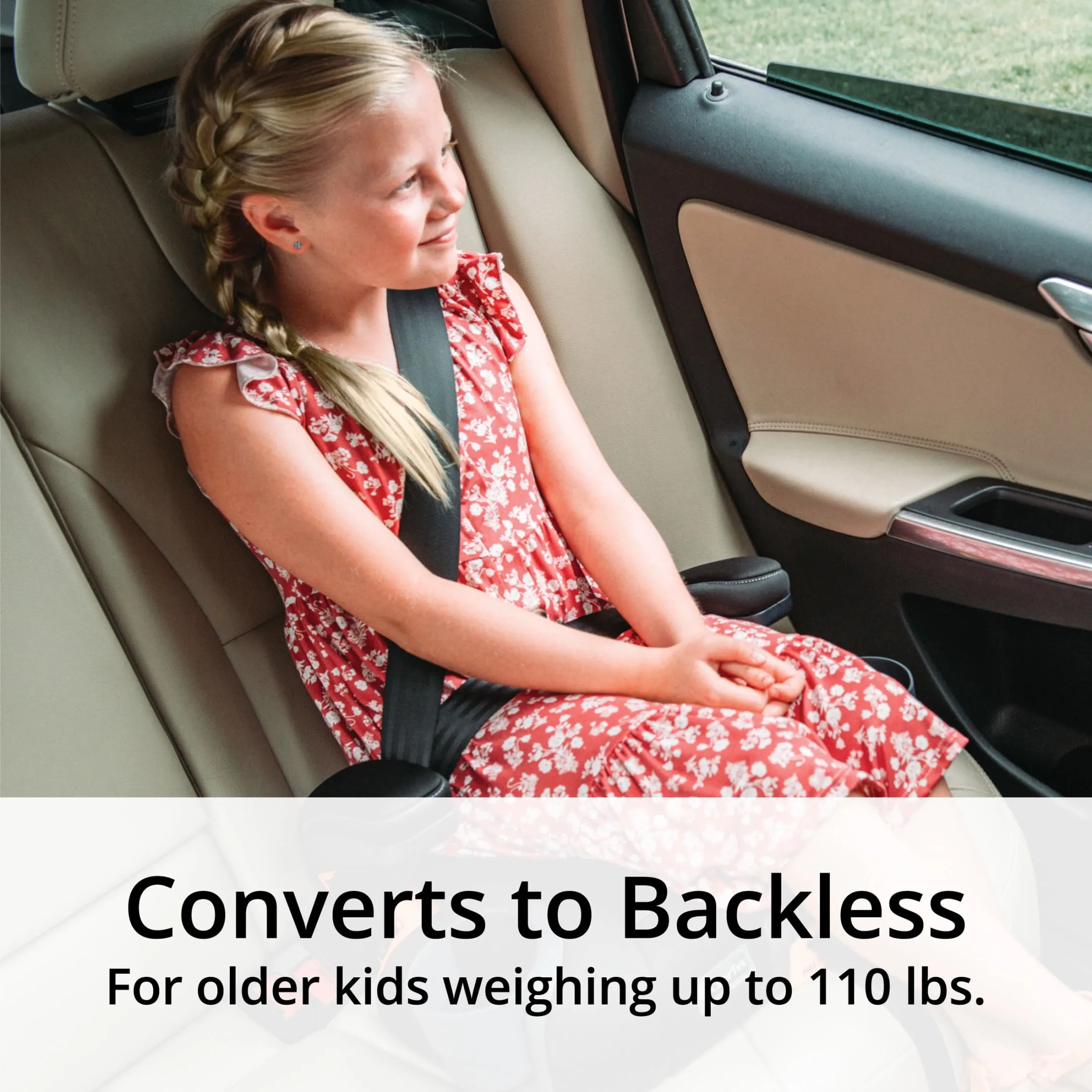 KidFit ClearTex Plus 2-in-1 Belt Positioning High Back Booster Car Seat - Drift - Image 8