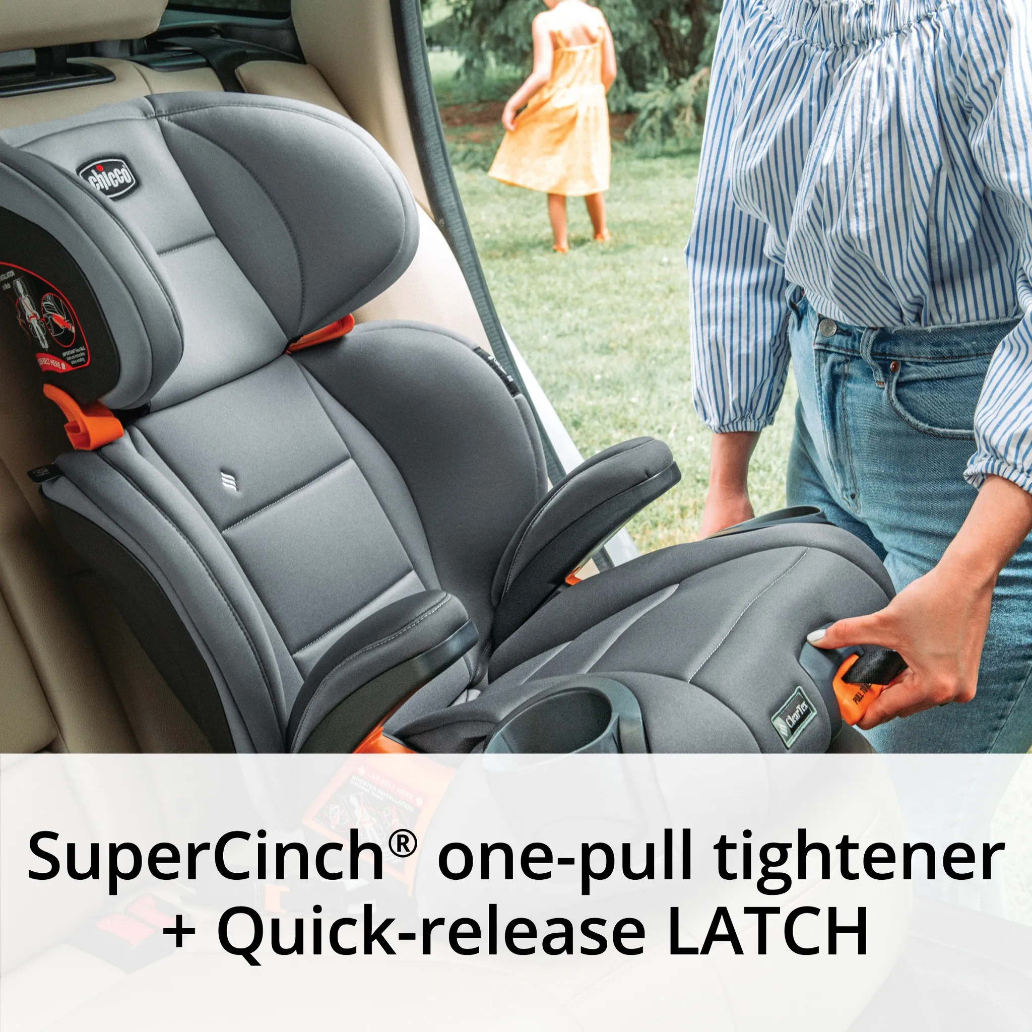 KidFit ClearTex Plus 2-in-1 Belt Positioning High Back Booster Car Seat - Drift - Image 9