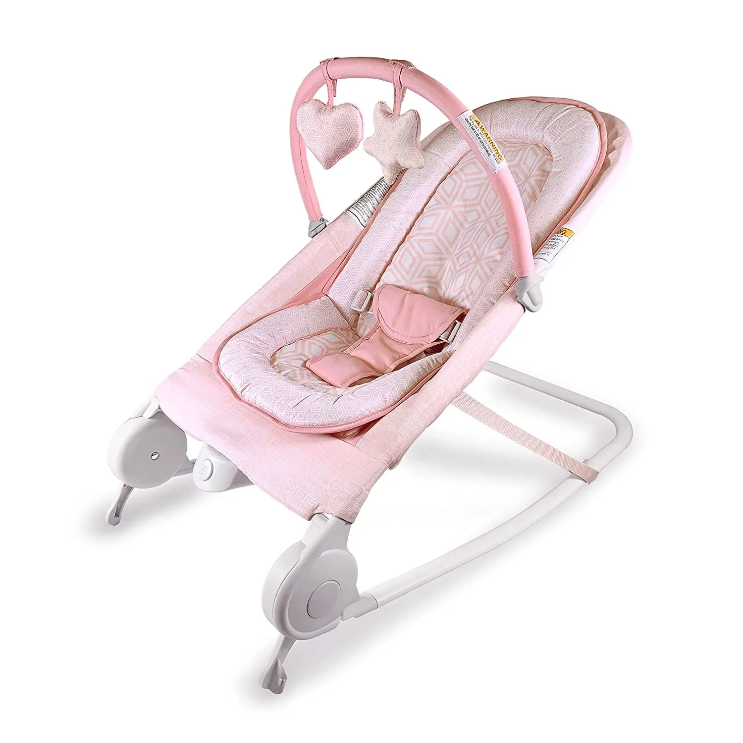 2-in-1 Bouncer & Rocker Duo - Pink