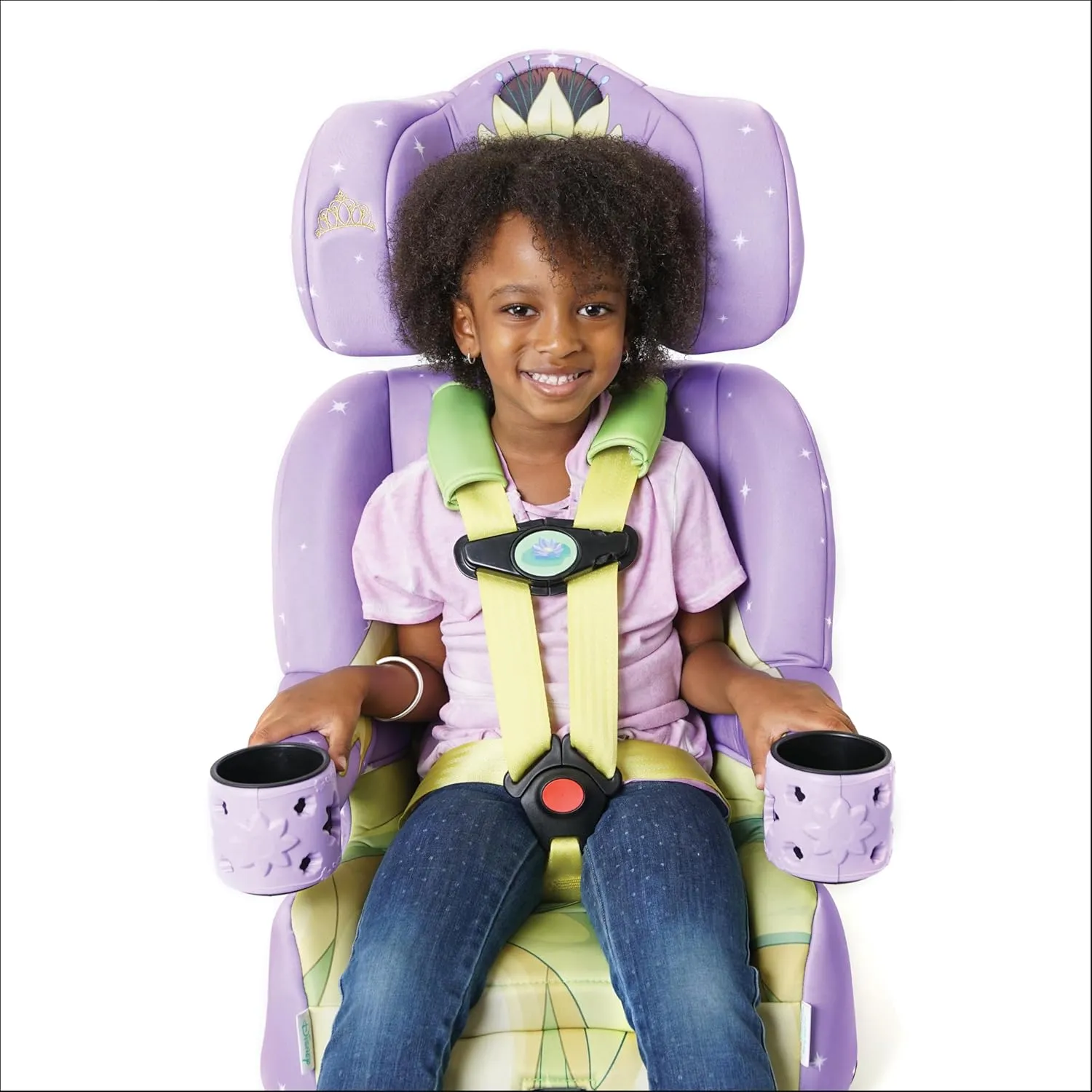 2-in-1 Convertible 5 Point Harness Booster Car Seat - Disney Princess Tiana - Image 5