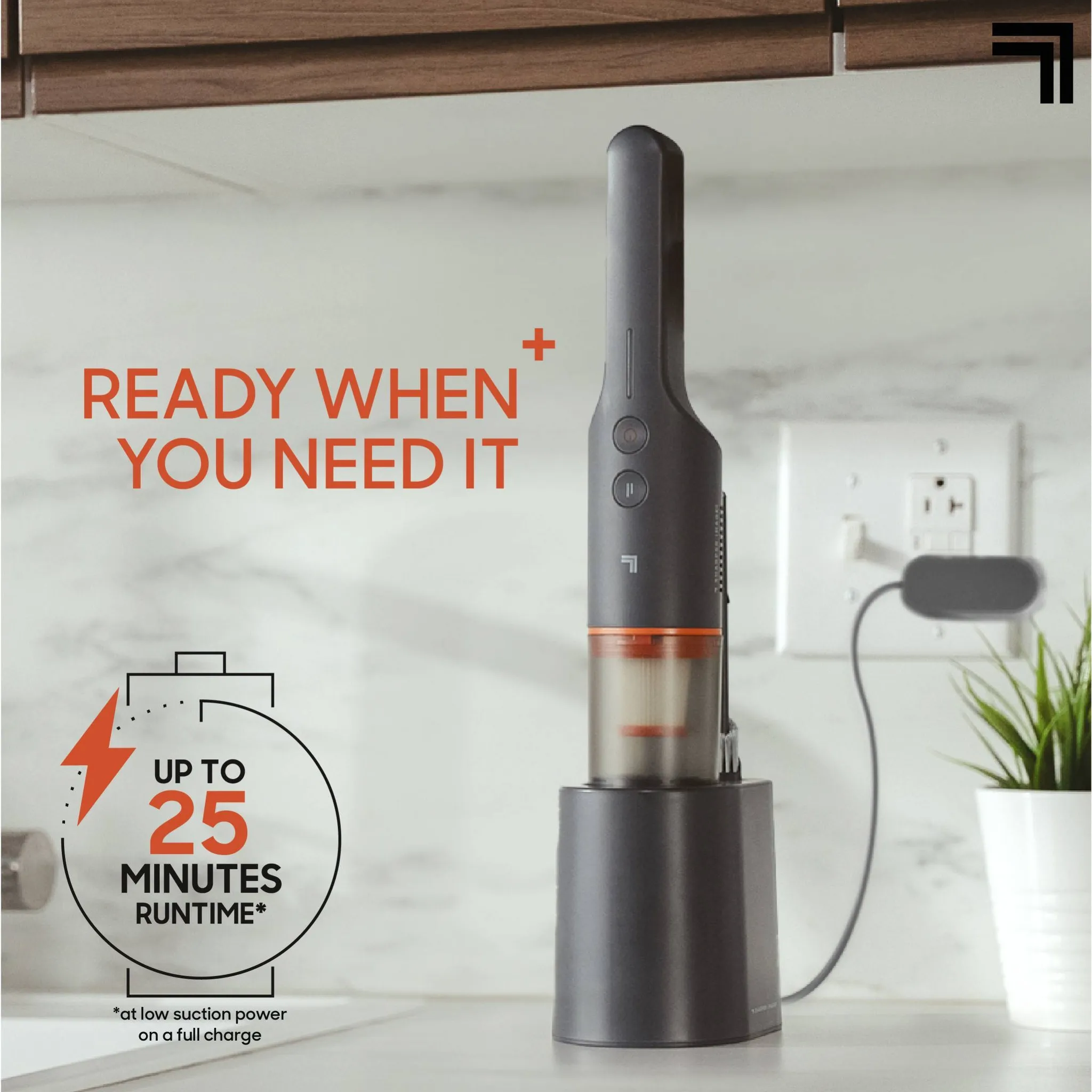 2-In-1 Cordless Handheld Vacuum with Upholstery & Crevice Tool - Image 3