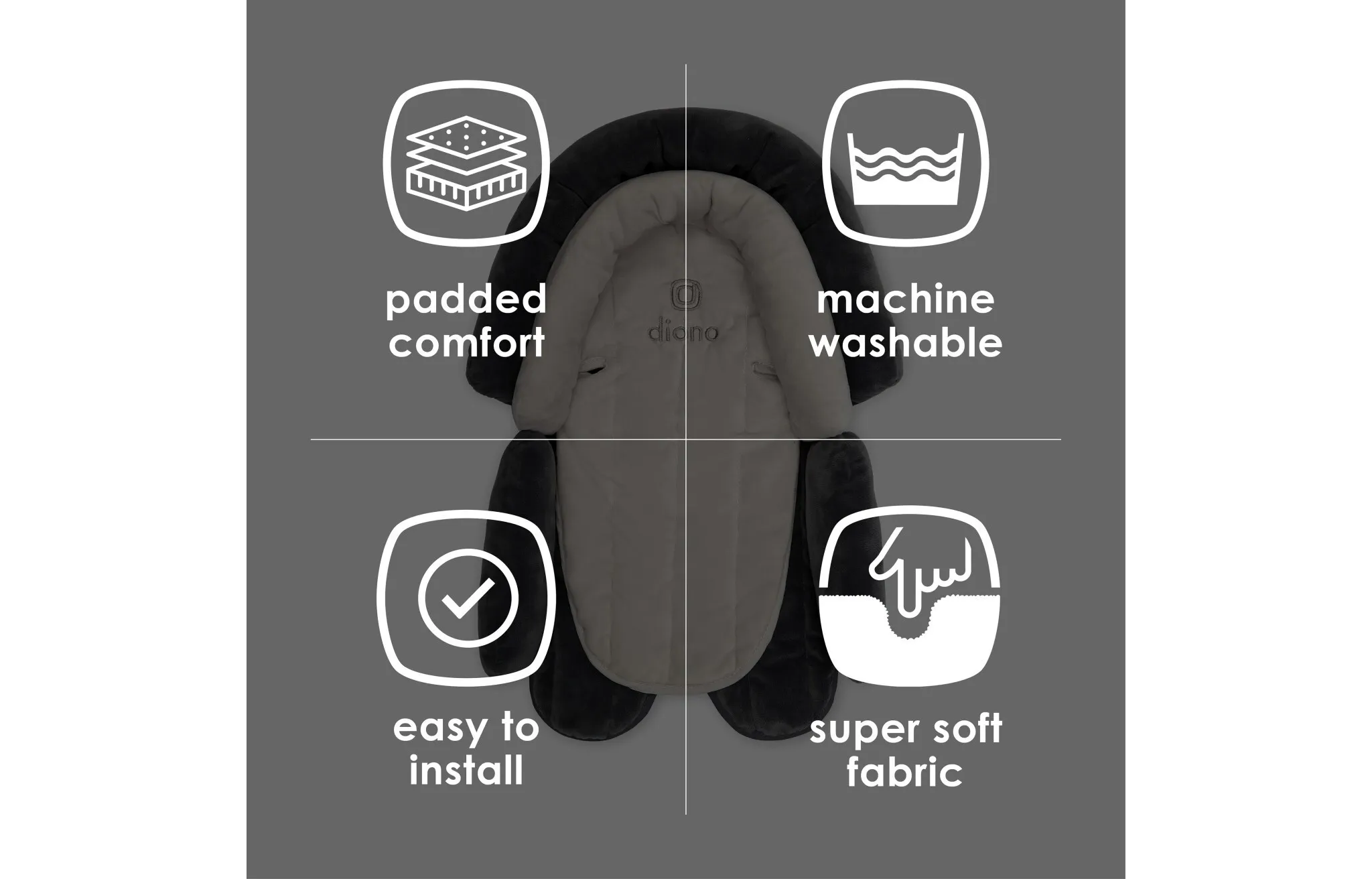 2-in-1 Head Support - Cuddle Soft - Gray - Image 9