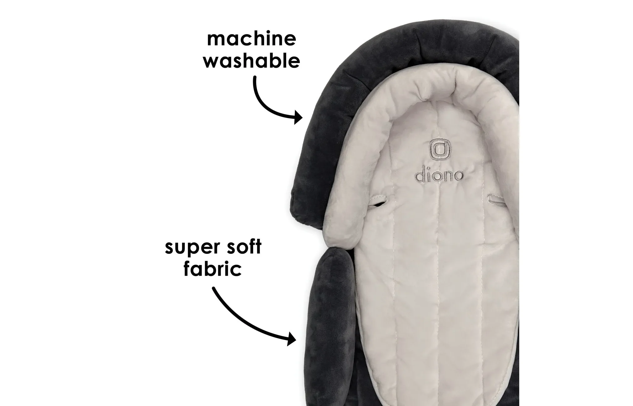 2-in-1 Head Support - Cuddle Soft - Gray - Image 4