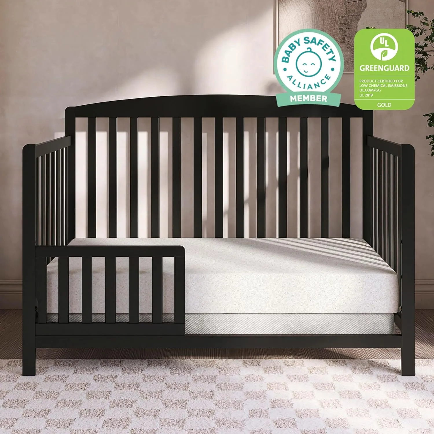 2 in 1 Serene Snooze Crib and Toddler Mattress - Paisley - Image 4