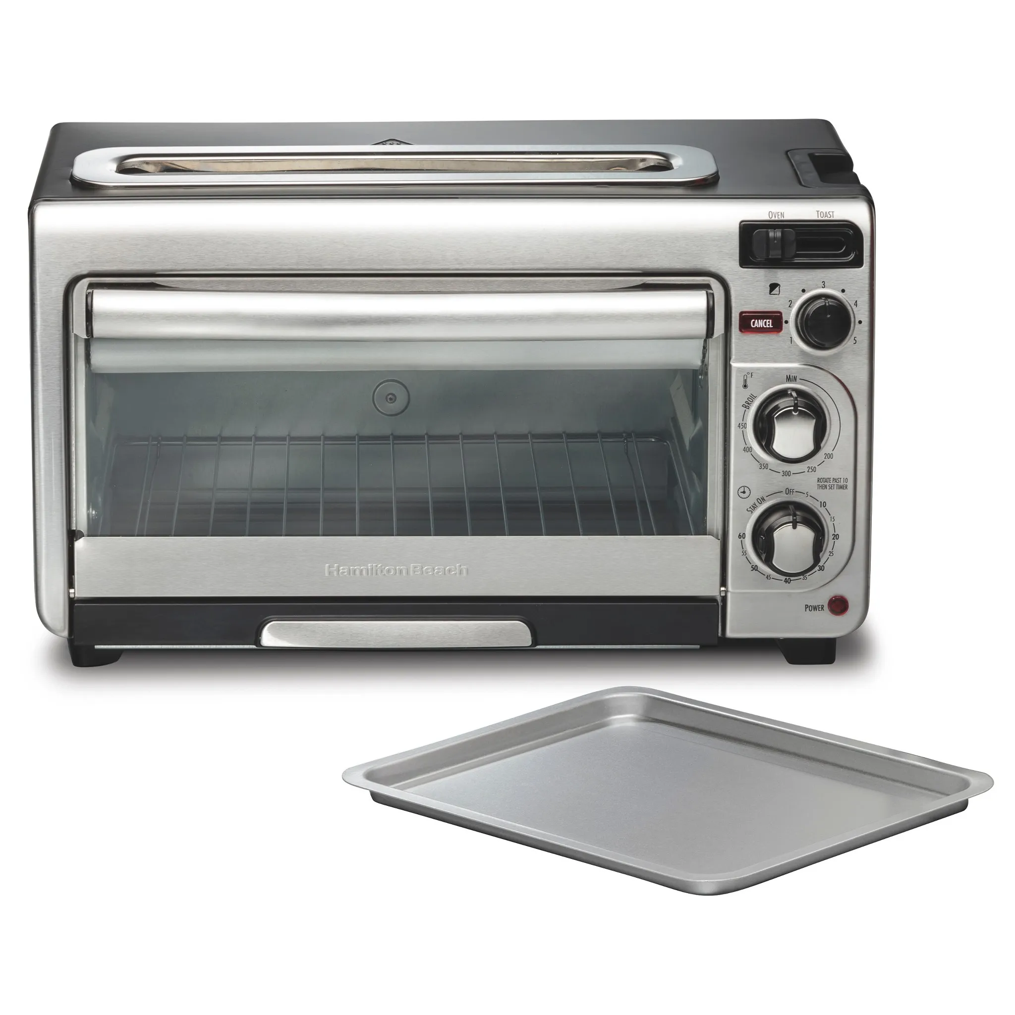 2-in-1 Toaster Oven Combo - Fits 9" Pizza