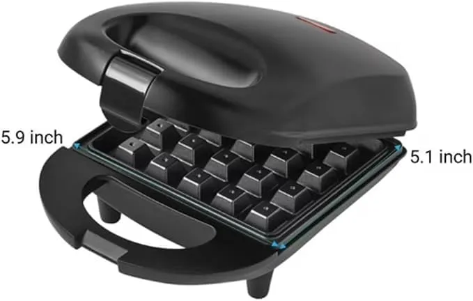 2 in 1 Waffle and Sandwich Maker - Black - Image 5