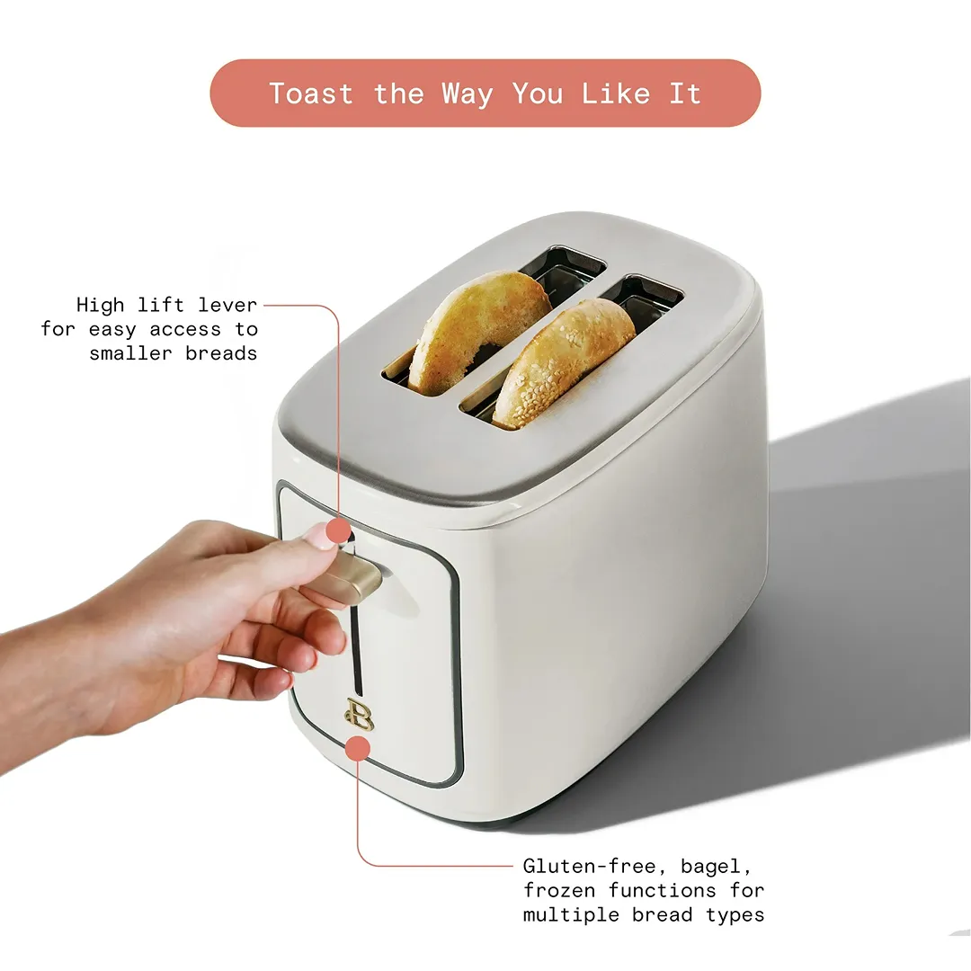 2-Slice Toaster with Touch-Activated Display - White - Image 3