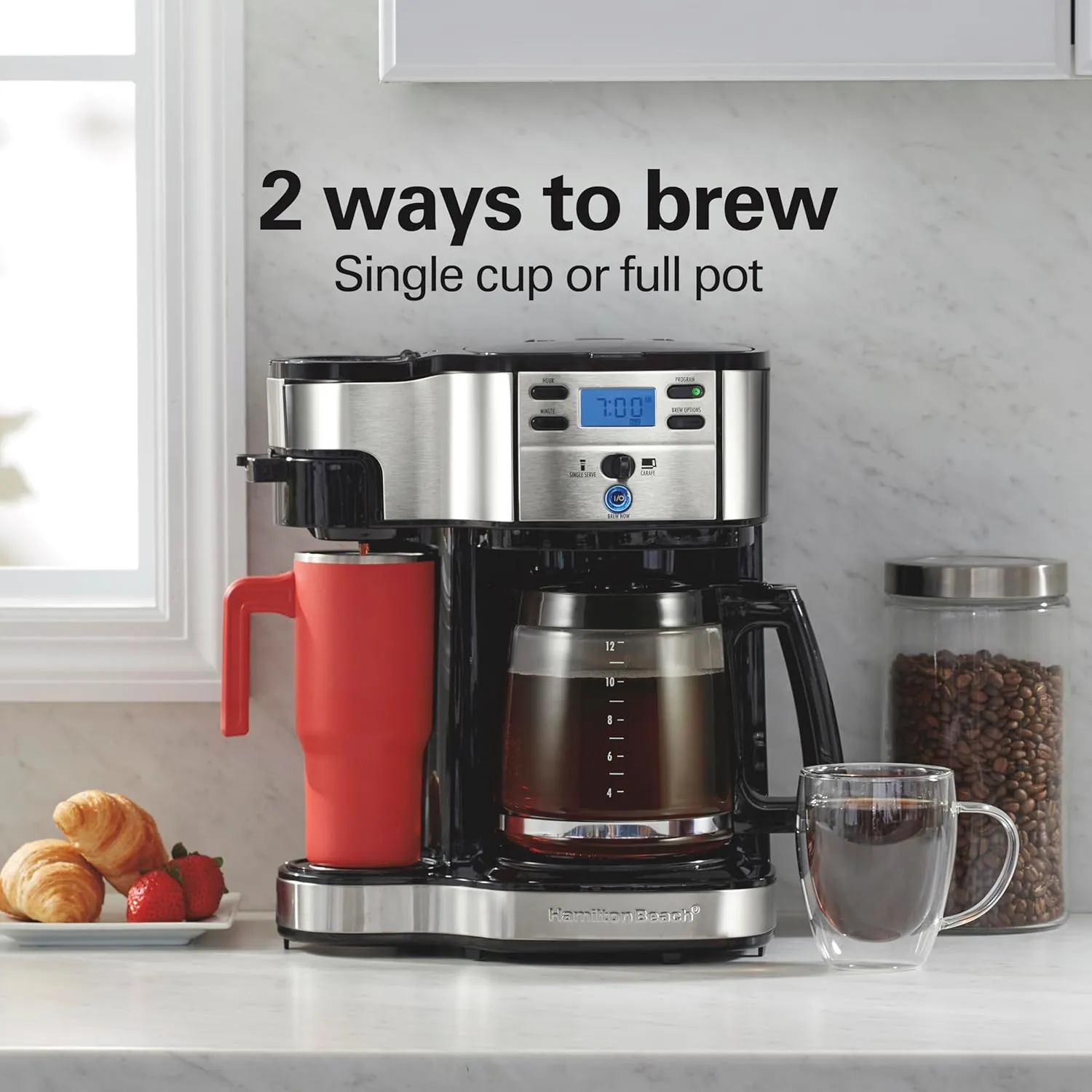 2-Way Programmable Coffee Maker - Black - Image 2