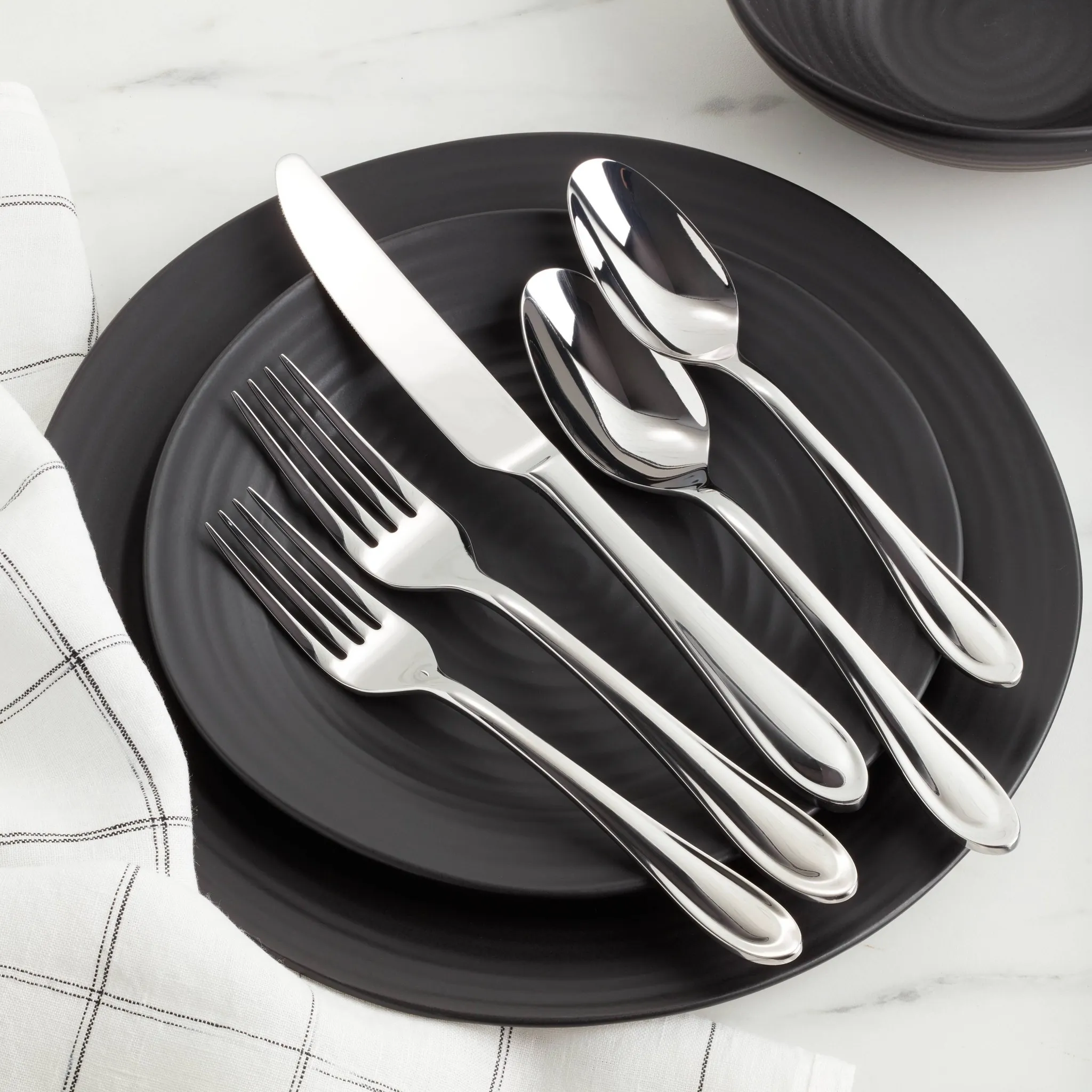 20pc Brynn Flatware Set Silver: Stainless Steel, Service for 4 - Image 4
