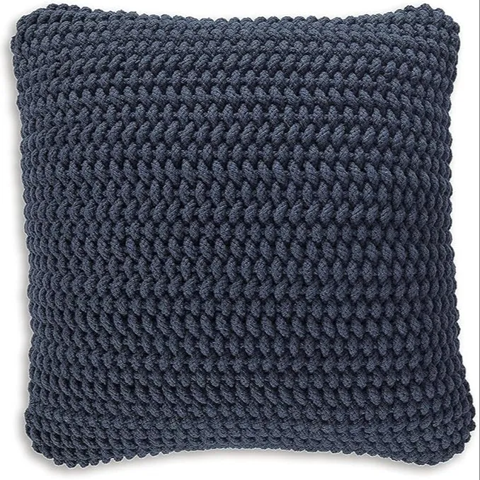 20 x 20 Inch Casual Handwoven Pillow - Blue