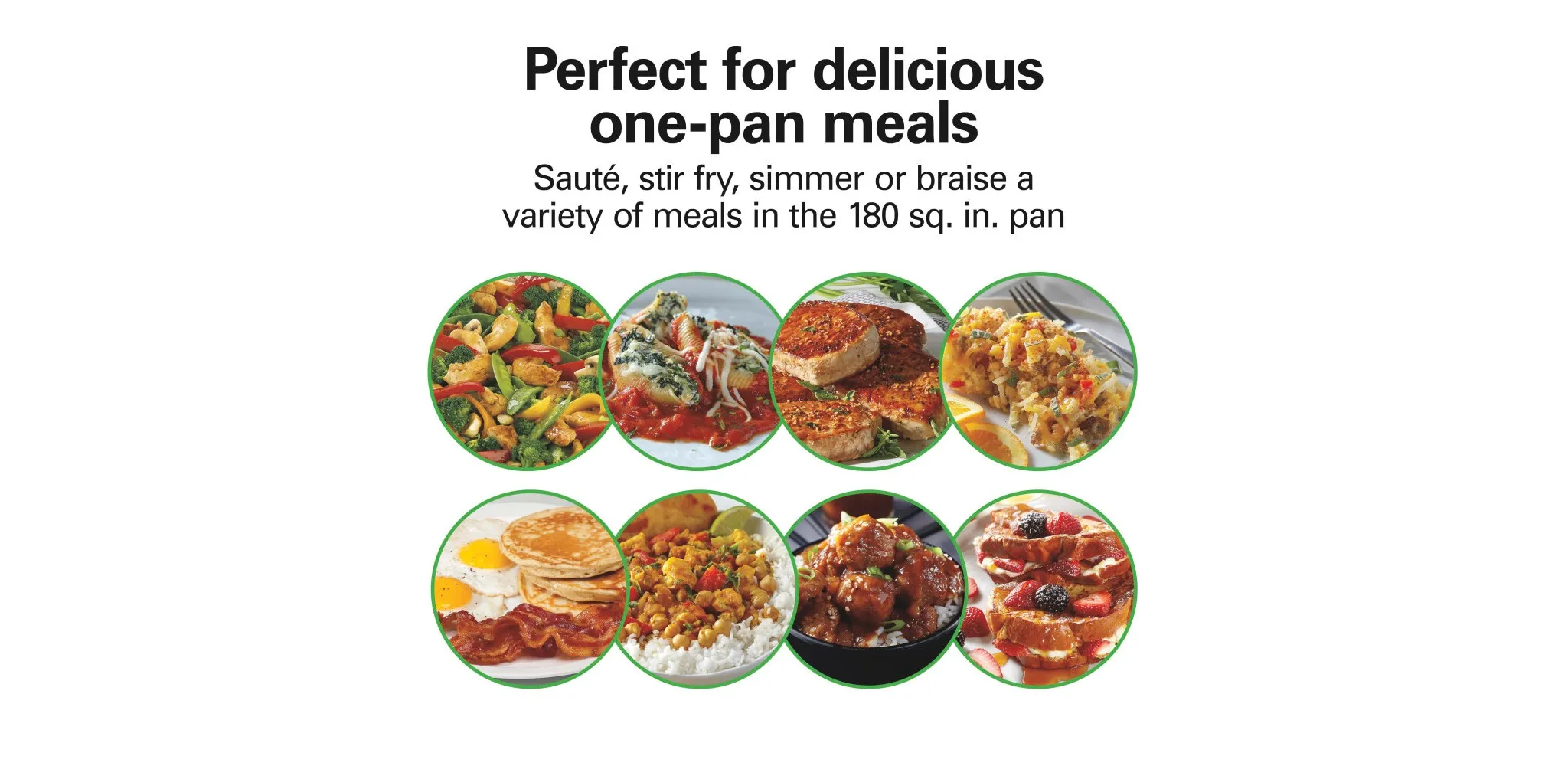 20.5" Durathon Ceramic Reversible Nonstick Skillet Black: 1500W Electric Pan - Image 4