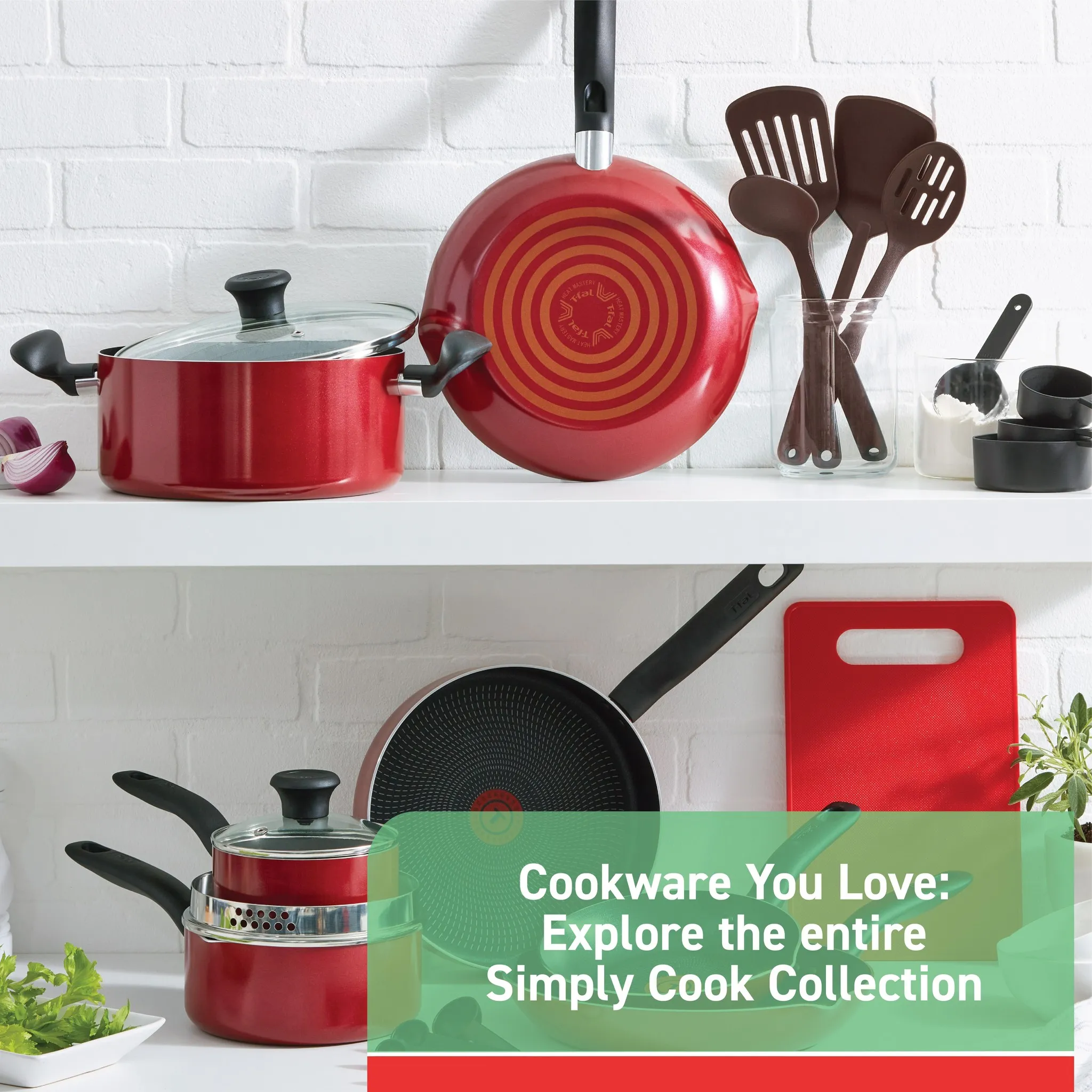 20pc Simply Cook Nonstick Cookware Set With Lids - Image 3
