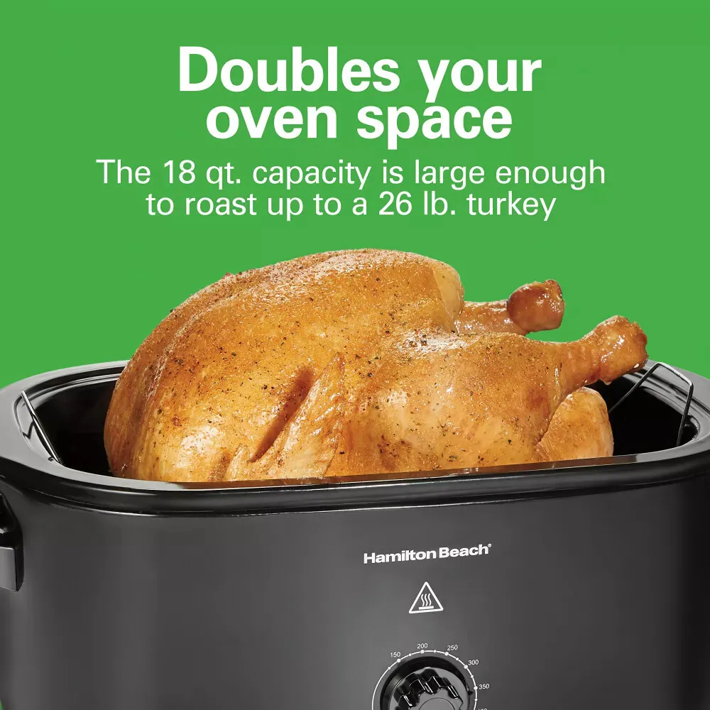20Qt Electric Roaster Oven - Black - Image 5