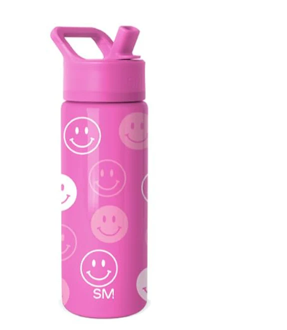 22oz Summit Happy Face Water Bottle