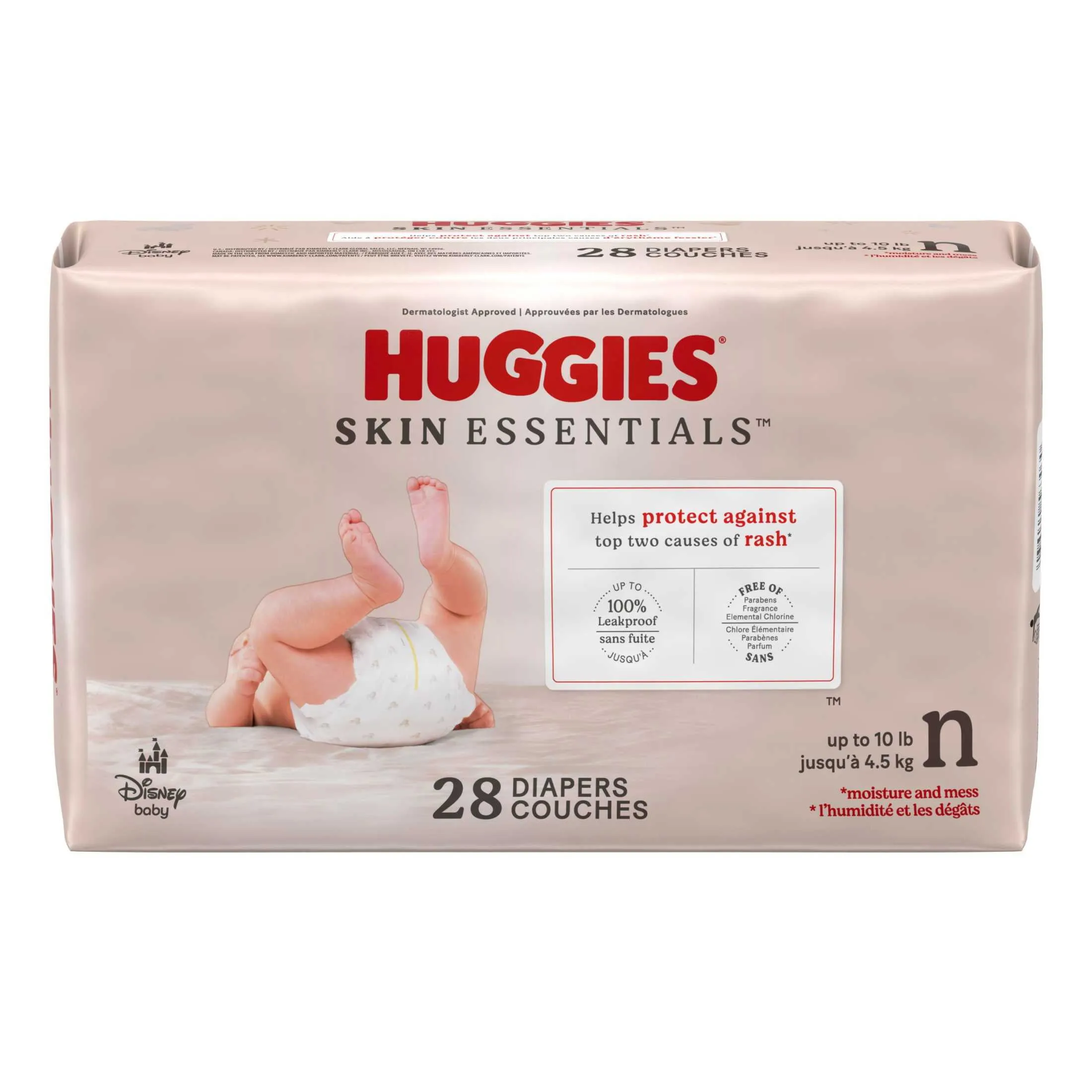 28ct Skin Essentials Baby Diapers - Newborn (6-9 lbs)