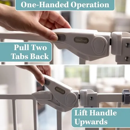 Adjustable Baby Gate for Stairs - White - Image 3
