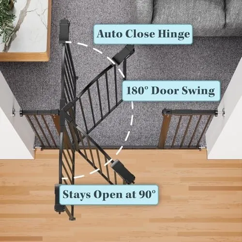 29-39.6”Baby Gate for Stairs & Doorways,30" - Image 6