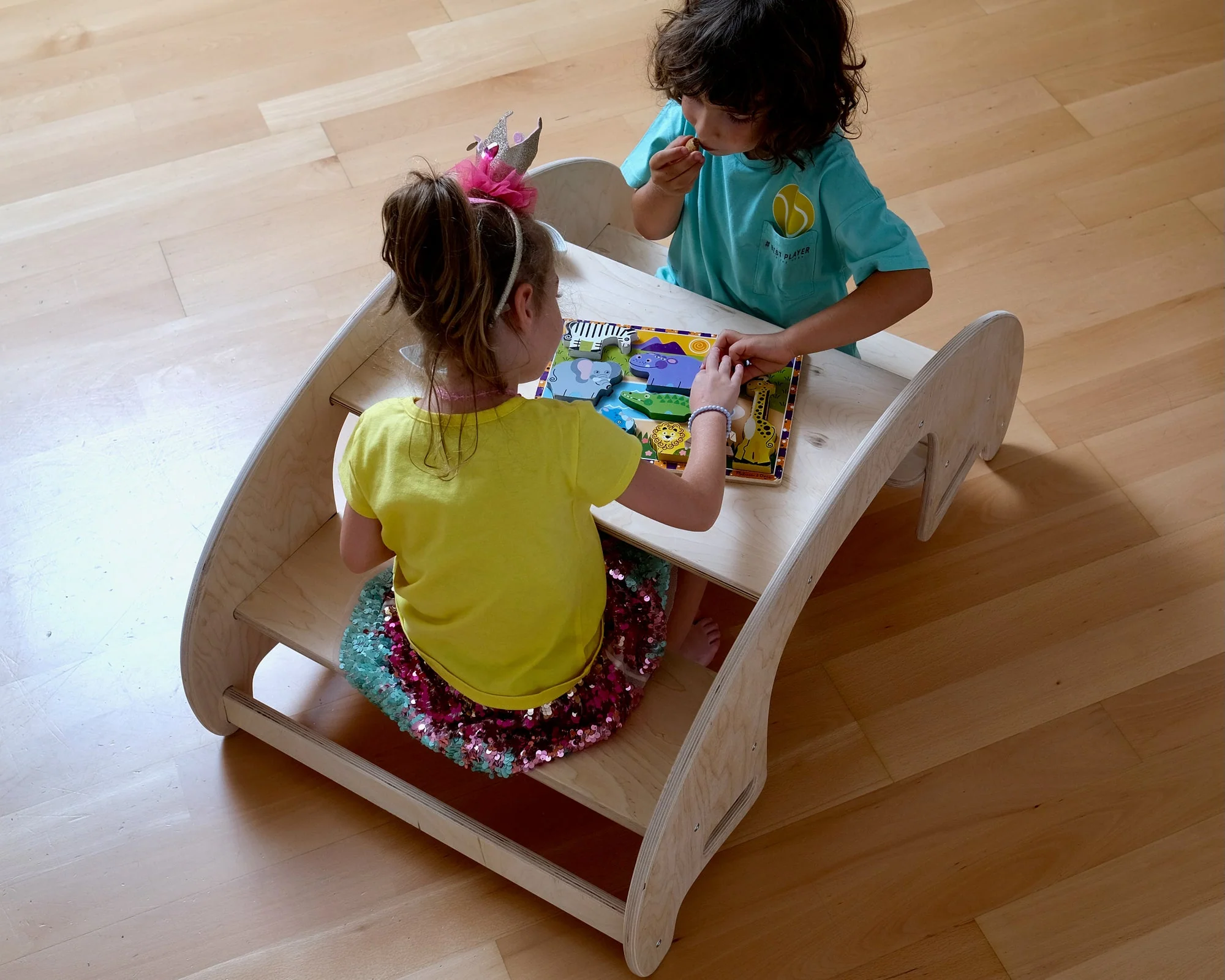 2in1-Montessori Wooden Seesaw-Table Chair Set - Image 28