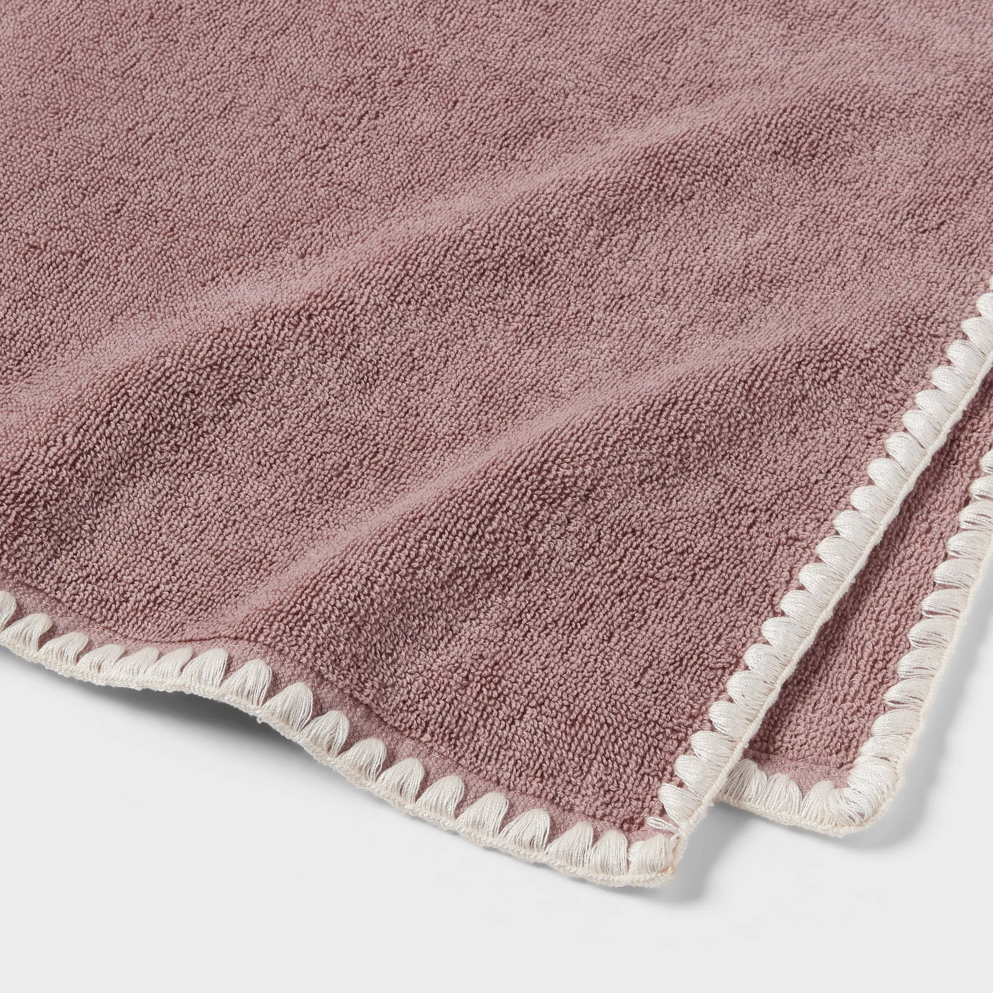 2pc Boho Border Stitch Bath Towel Mauve - Threshold™ - Image 4