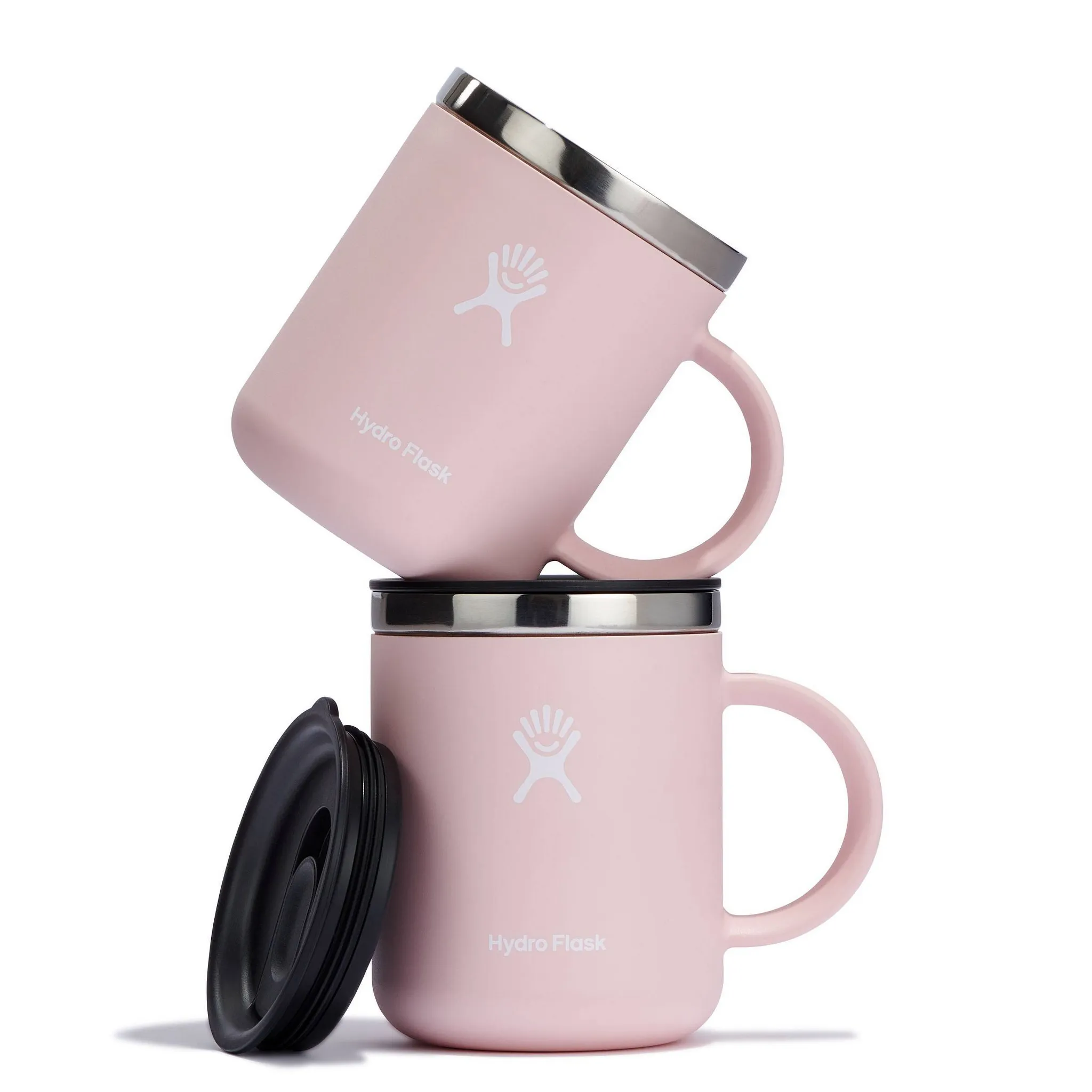 2pc Coffee Mug Set Trillium: 12oz Vacuum-Insulated Stainless Steel Travel Mugs with Lids, Pink - Image 5