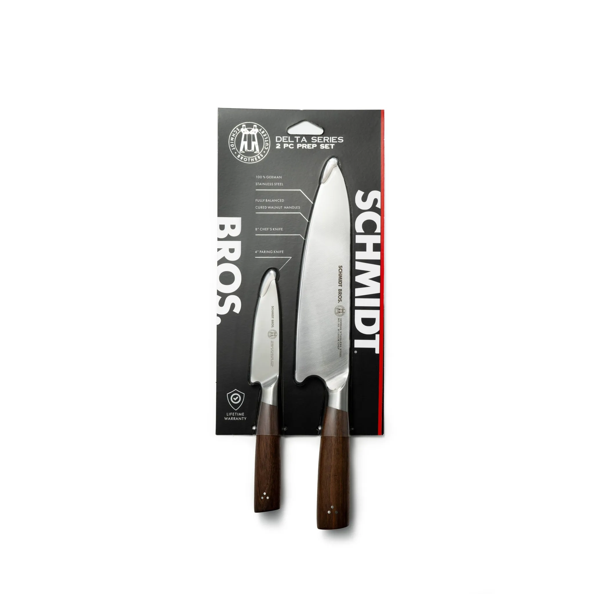 2pc Prep Knife Set Delta: Stainless Steel Blades, Wood Handles, Hand Wash, Lifetime Warranty - Image 3